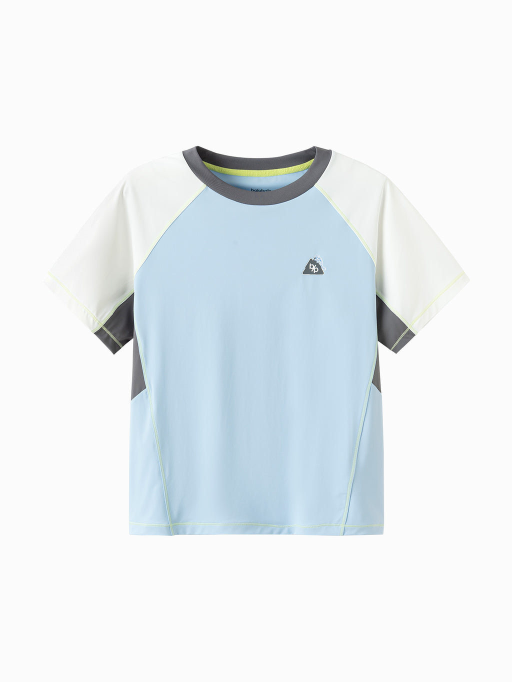 Balabala Boys Color Block Raglan T Shirt Blue,Raw White