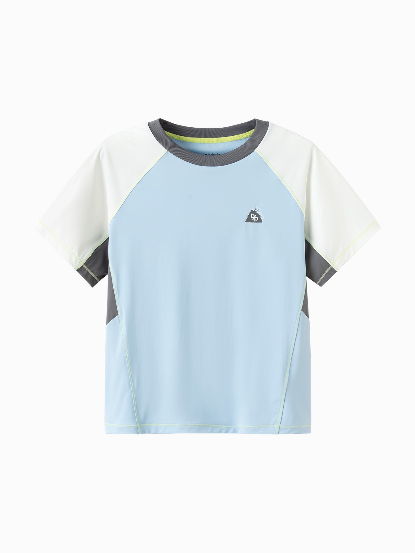 Balabala Boys Color Block Raglan T Shirt Blue,Raw White