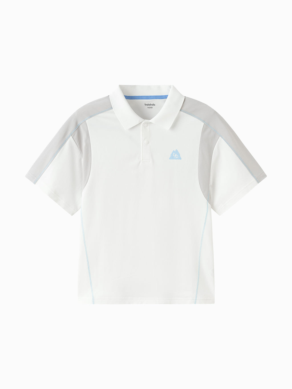 Balabala Boys Contrast Sleeve Polo Shirt White