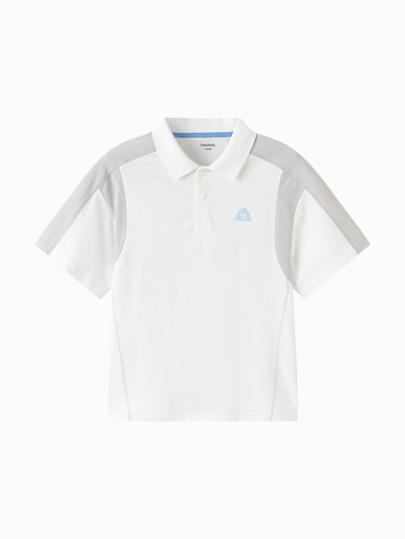 Balabala Boys Contrast Sleeve Polo Shirt White