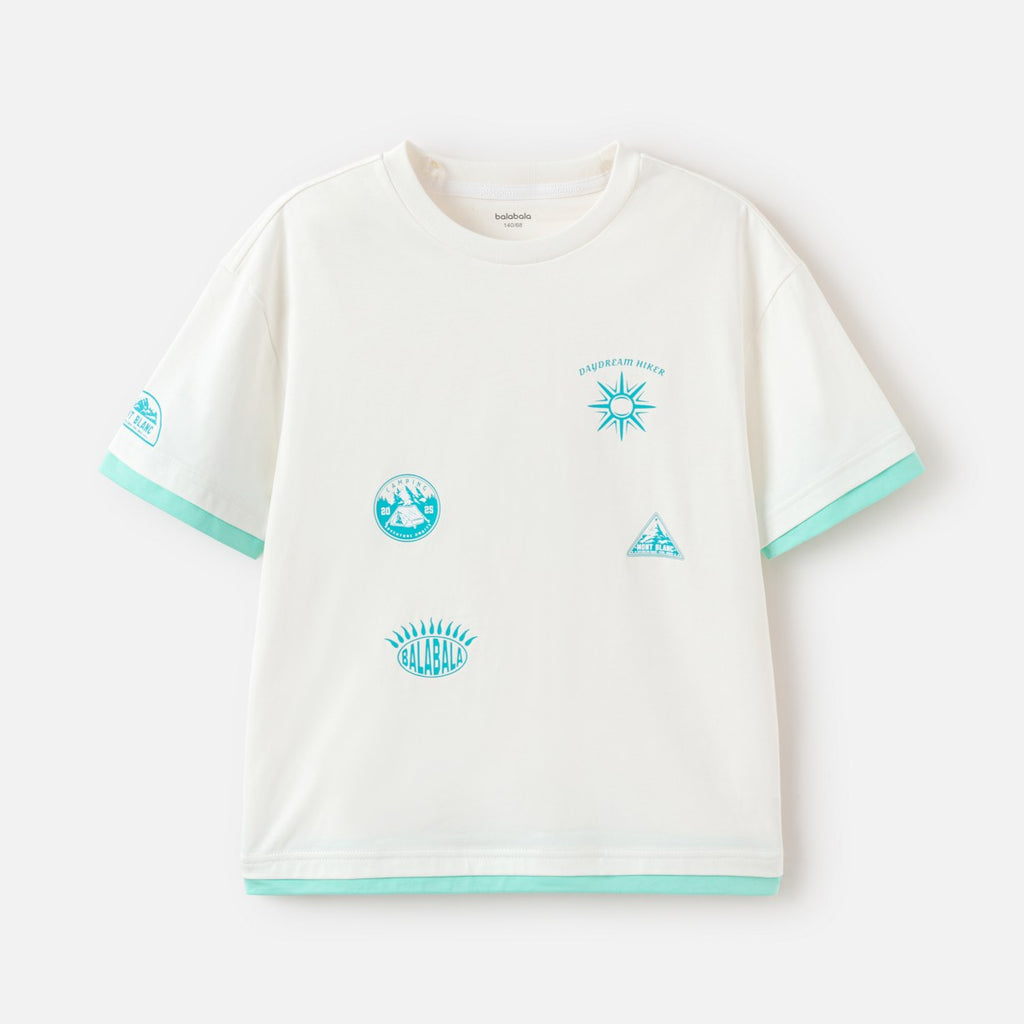 Balabala Graphic T-Shirt Off-white,Army Green