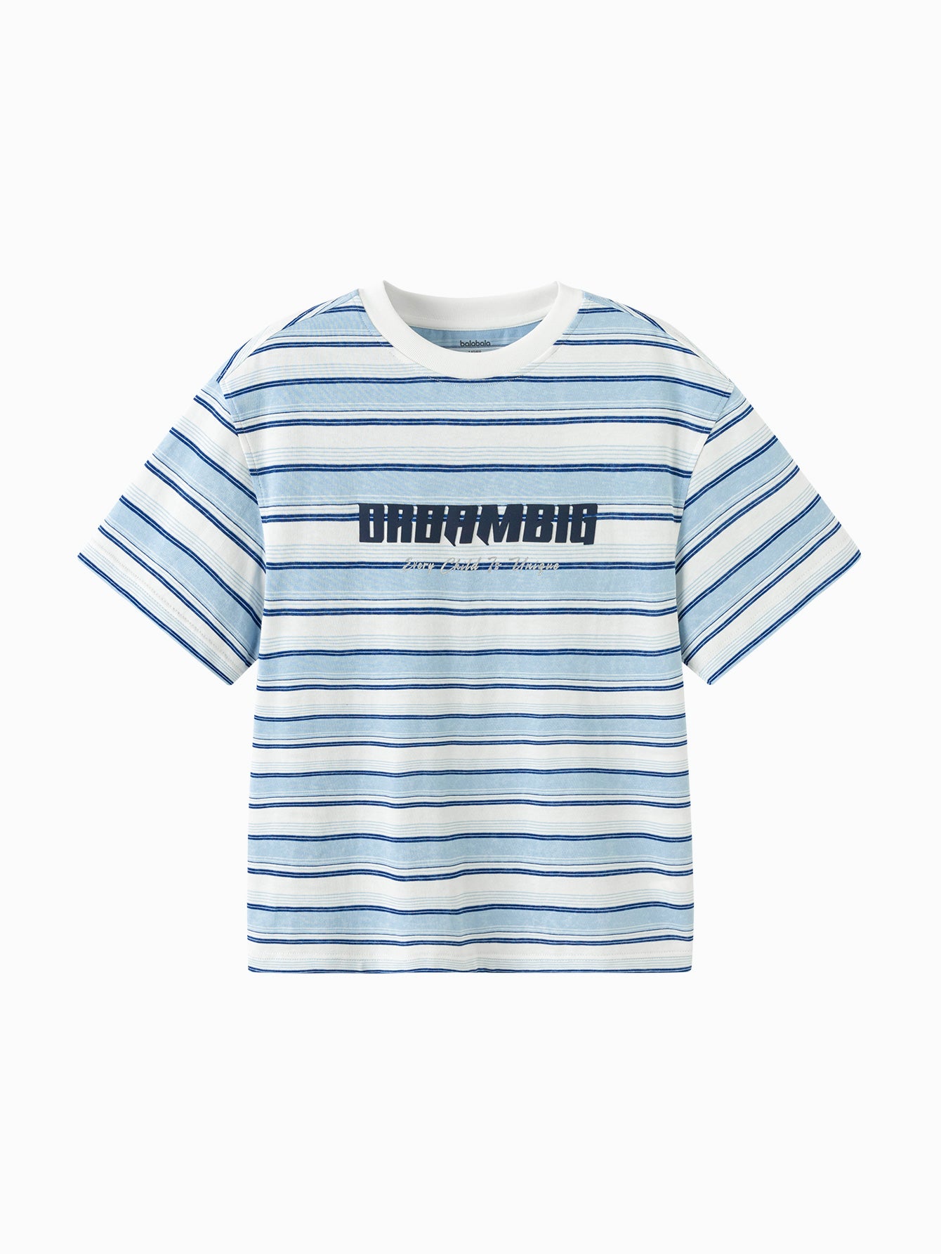Balabala Boys Striped T-Shirt White Blue