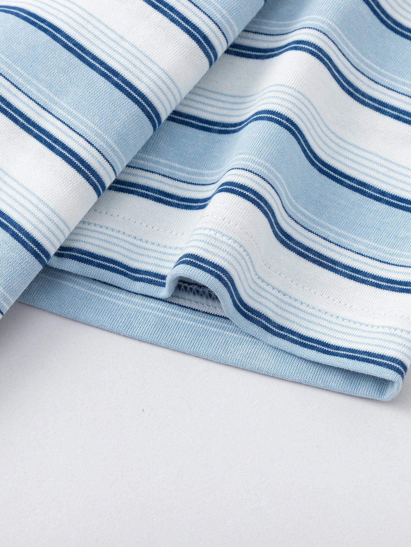 Balabala Boys Striped T-Shirt White Blue