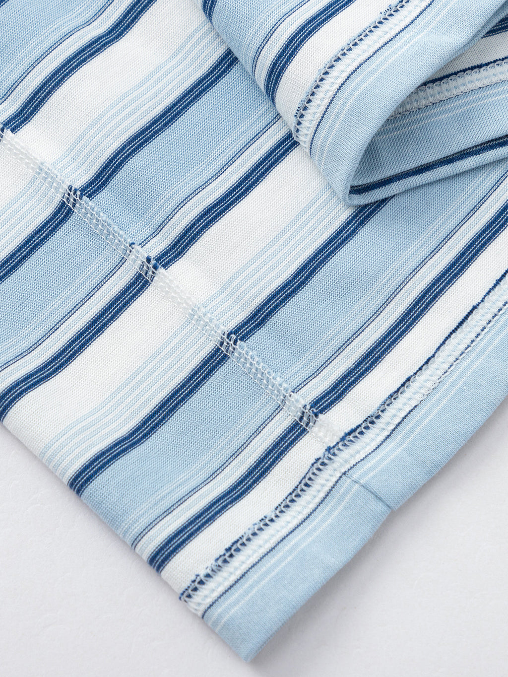 Balabala Boys Striped T-Shirt White Blue