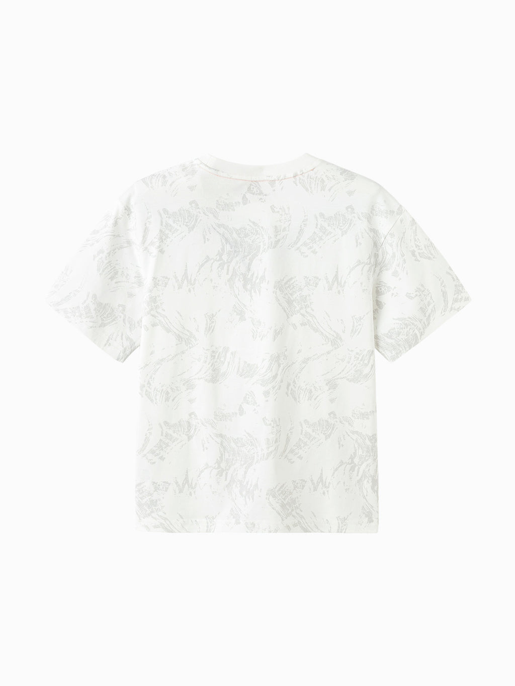Balabala Boys Print T-Shirt White Gray,White