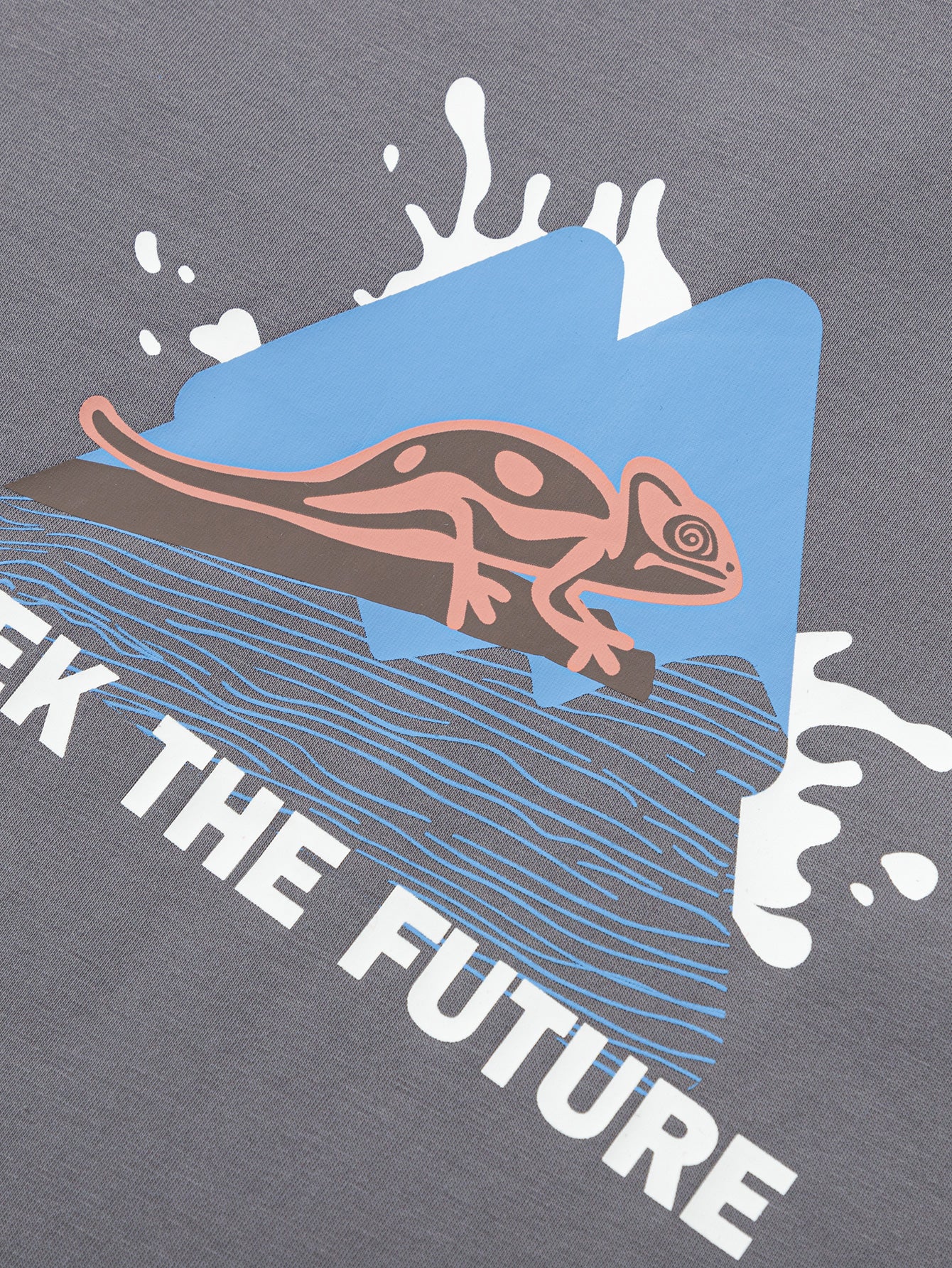 Balabala Boys Print T-Shirt White Gray,White