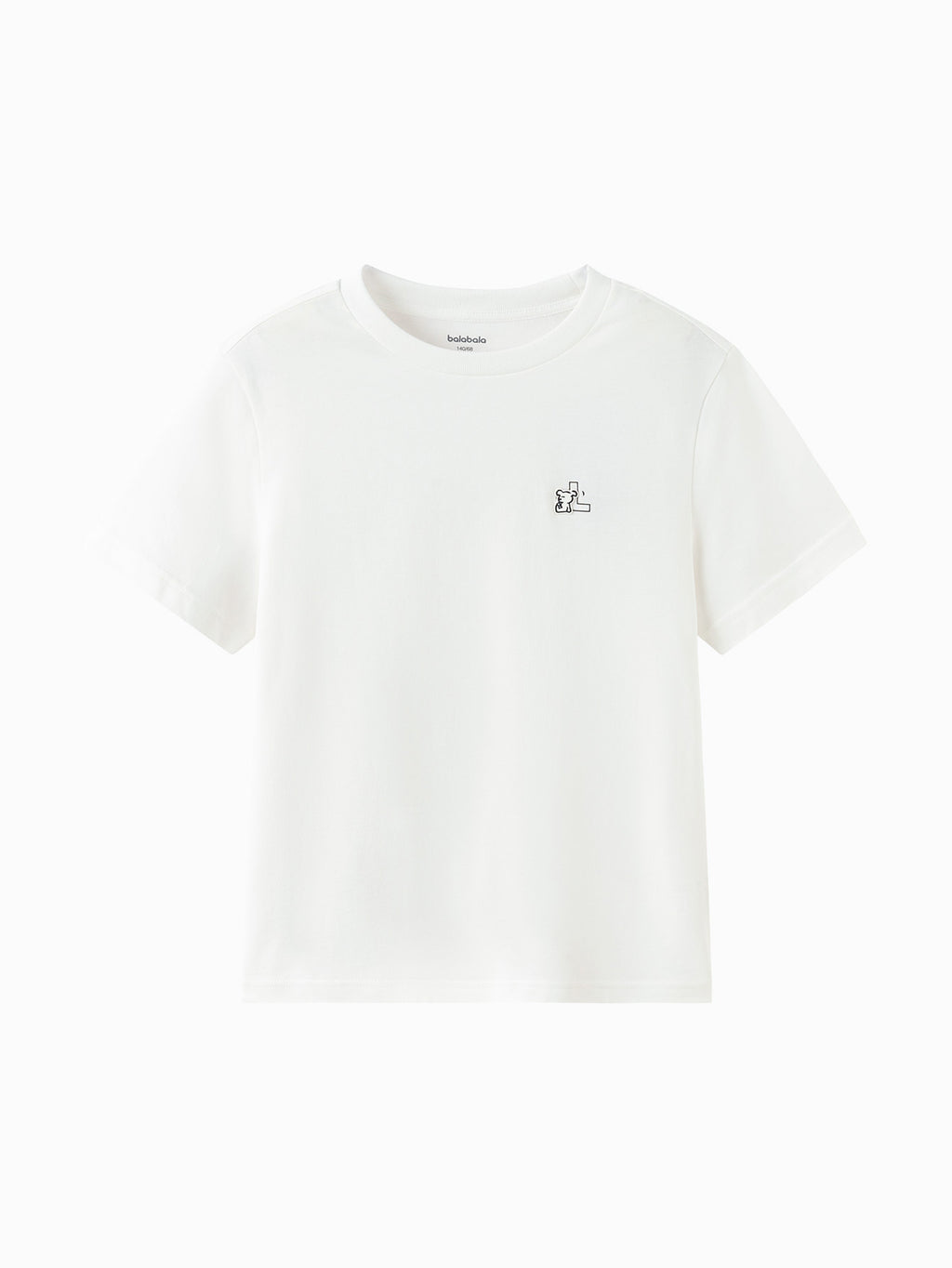 Balabala Boys Mini Logo T-Shirt White,Rose Red,Light Yellow