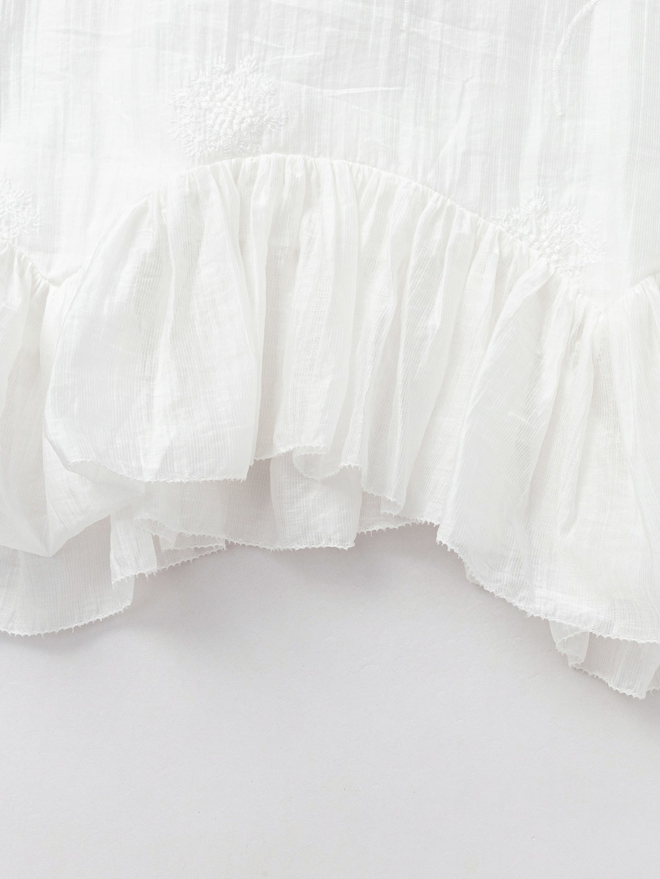 Balabala Girls Ruffle Dress White,Red