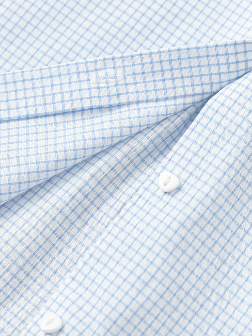Balabala Girls Gingham Ruffle Hem Shirt White Blue
