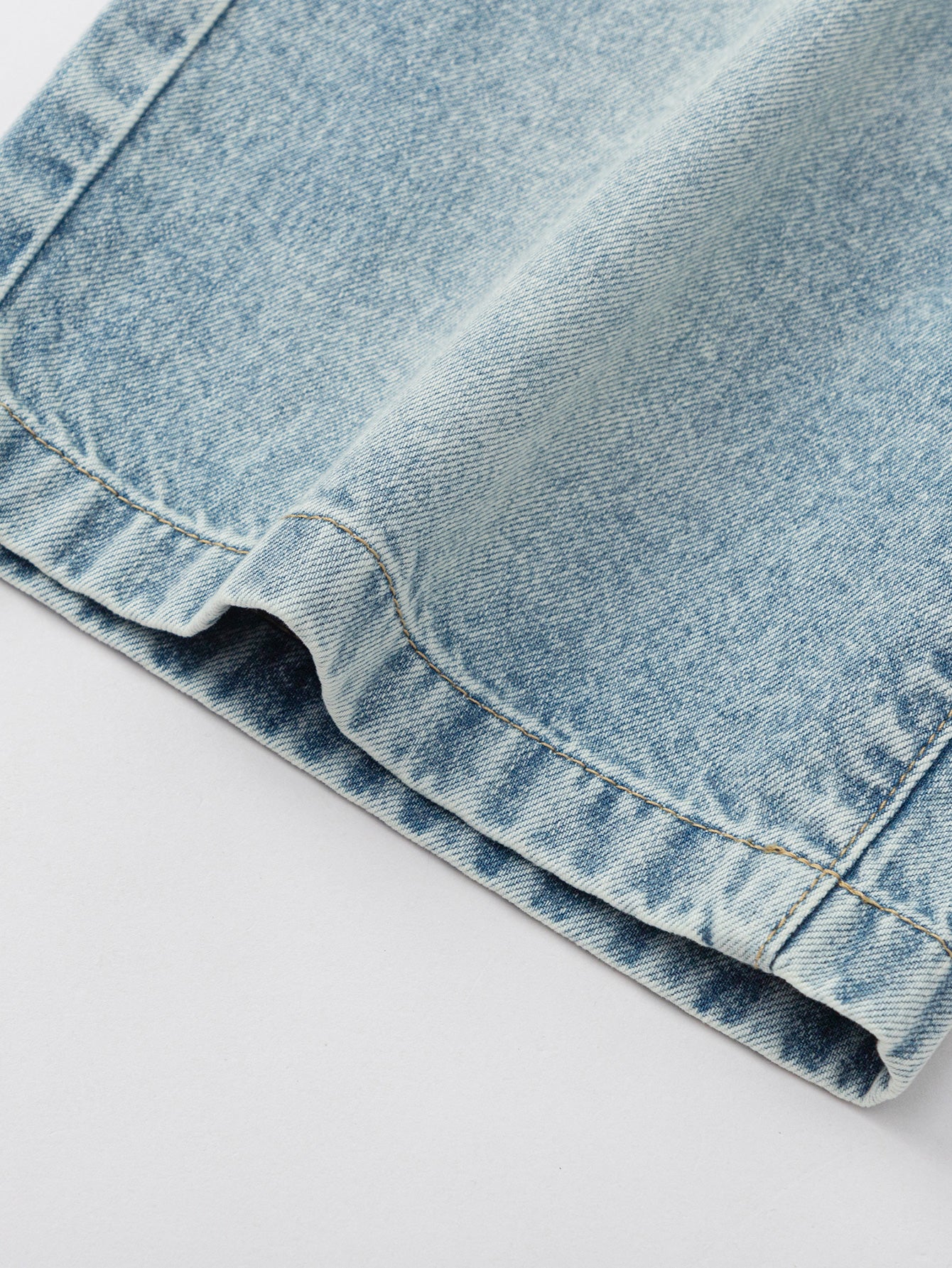 Balabala Boys Denim Shirt and Shorts Set Medium Blue