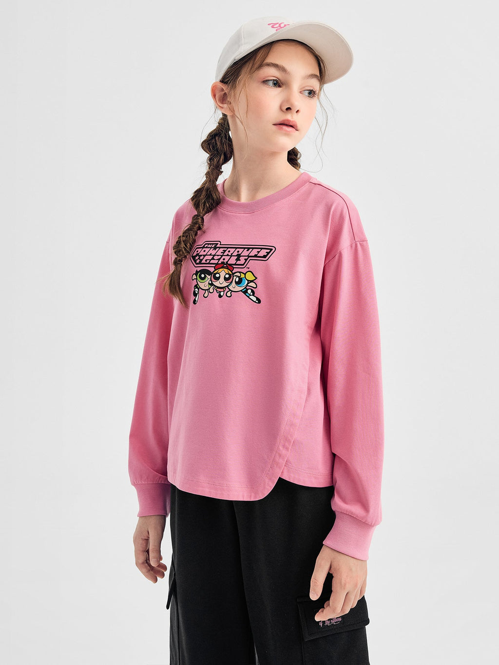 Balabala Long Sleeve T-Shirt White, Pink, Black
