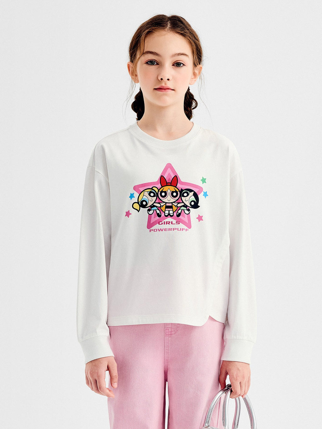Balabala Long Sleeve T-Shirt White, Pink, Black