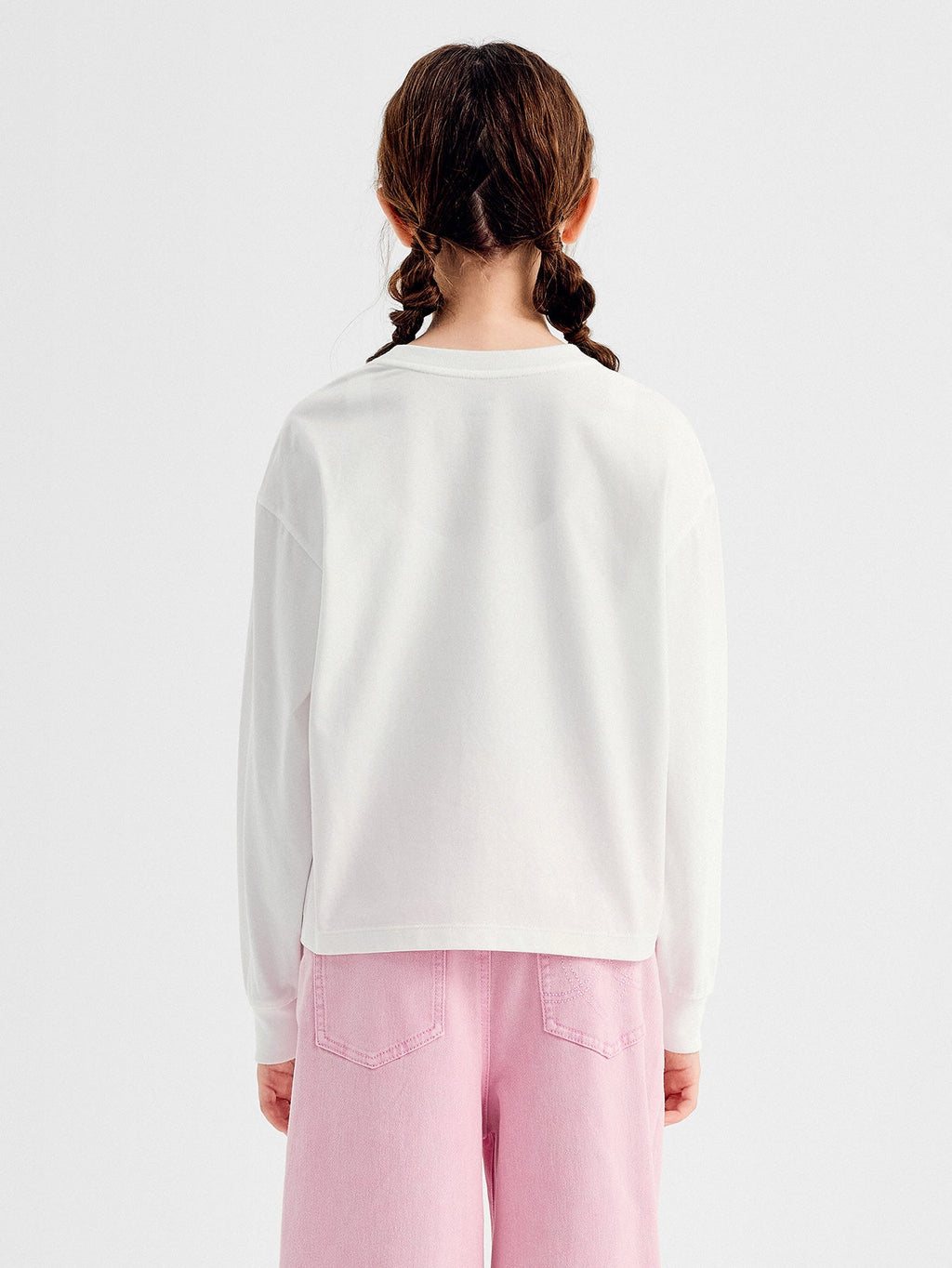 Balabala Long Sleeve T-Shirt White, Pink, Black