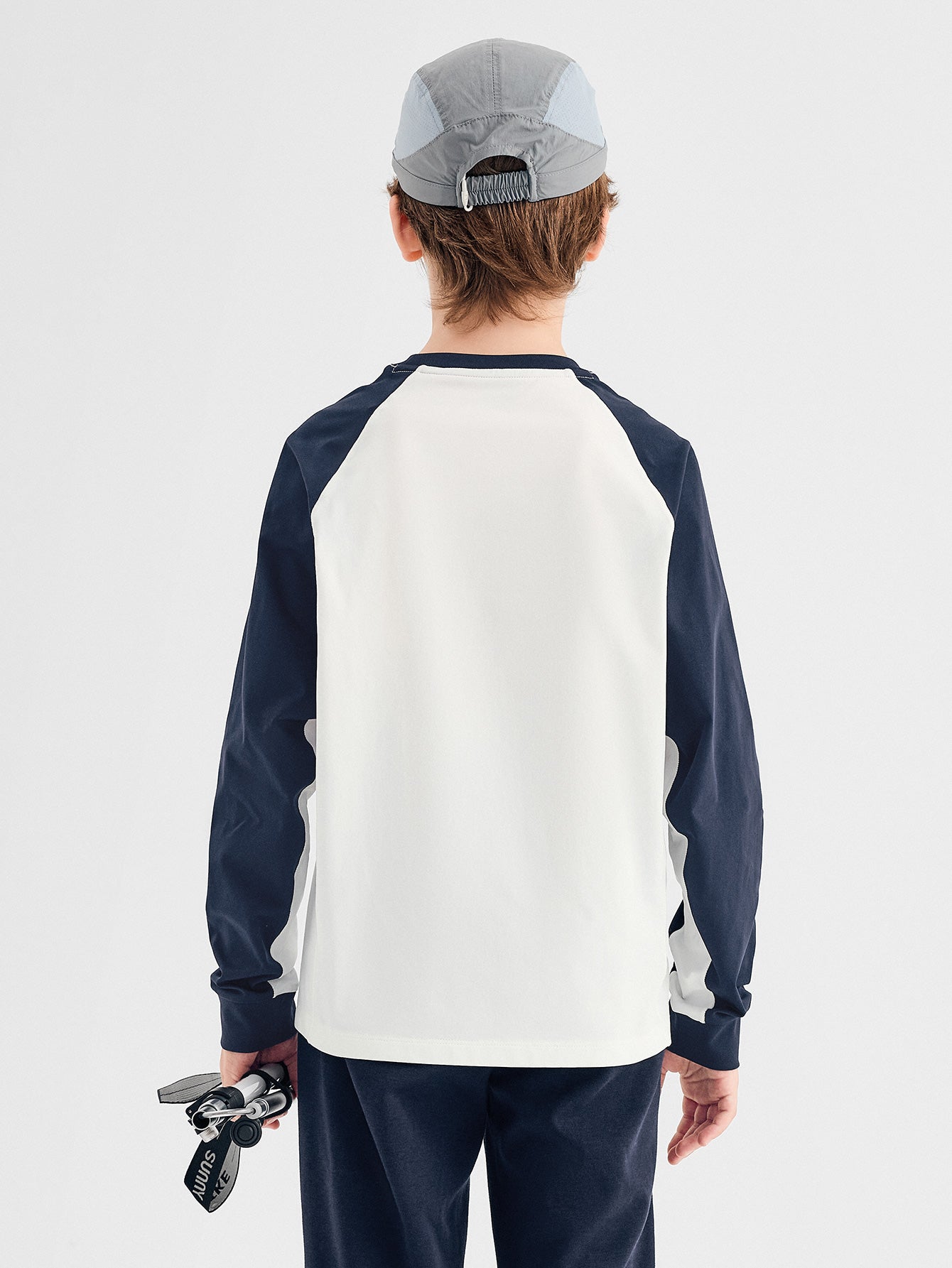 Balabala Boys Long Sleeve T-Shirt Navy, Light Blue
