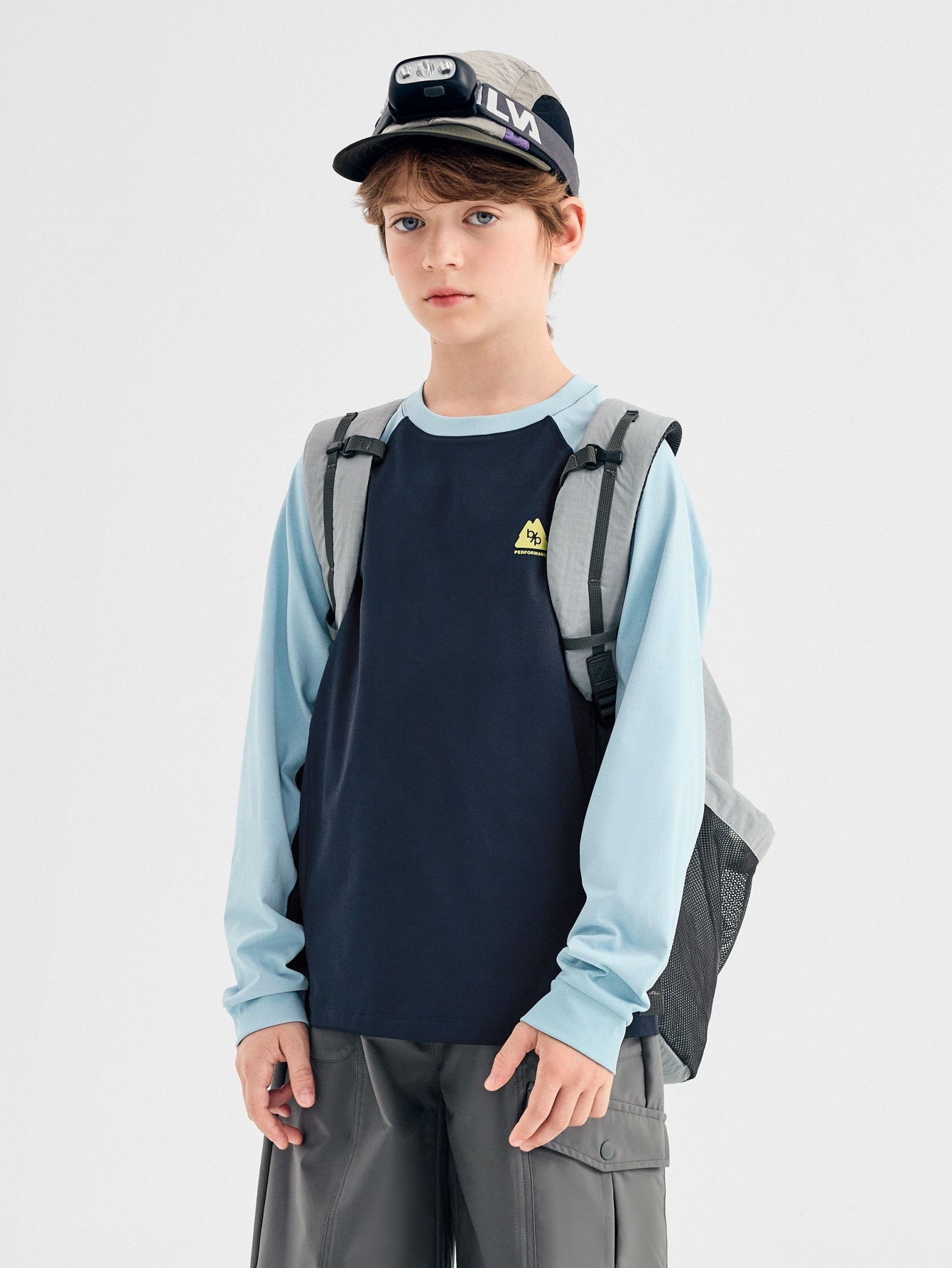Balabala Boys Long Sleeve T-Shirt Navy, Light Blue