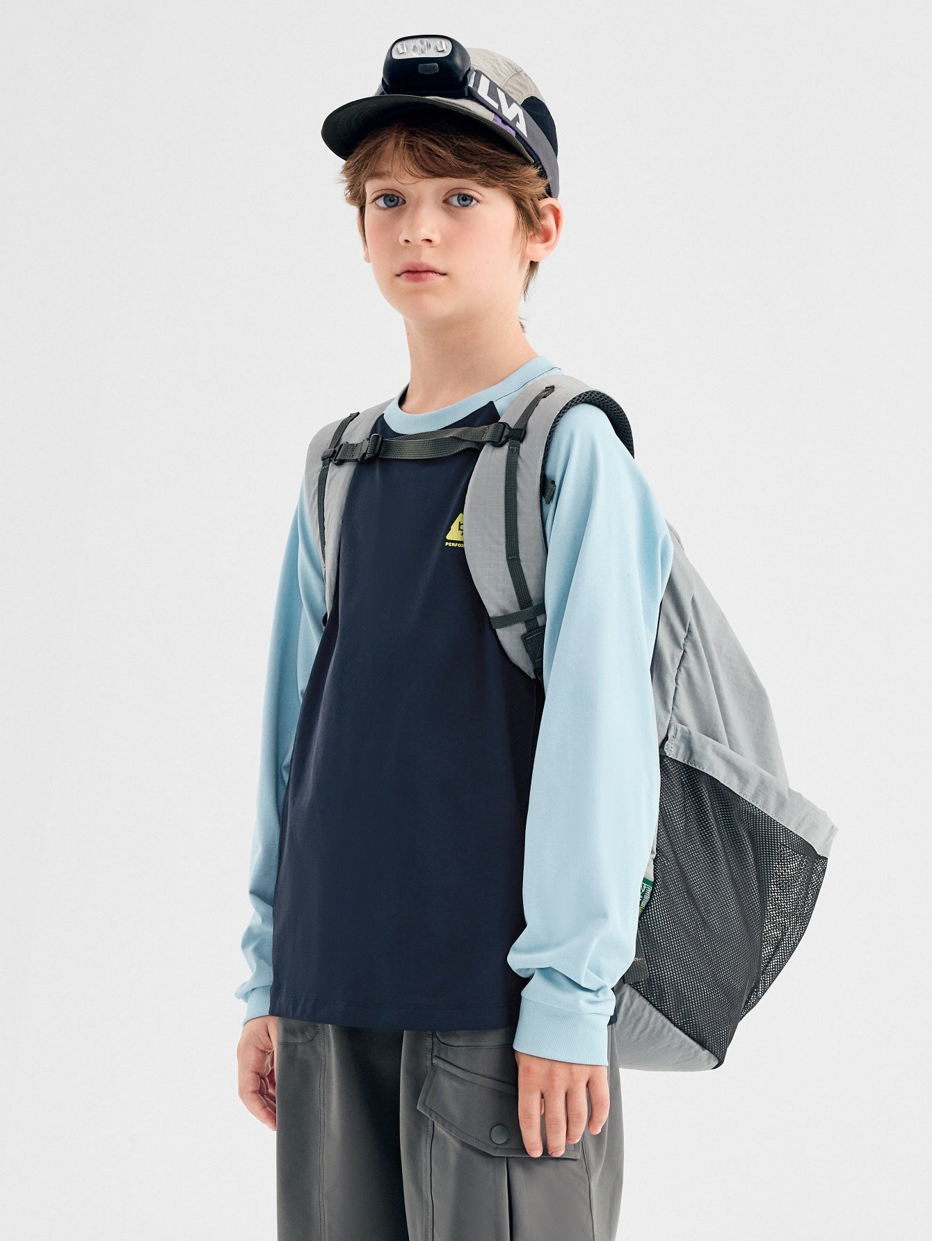 Balabala Boys Long Sleeve T-Shirt Navy, Light Blue