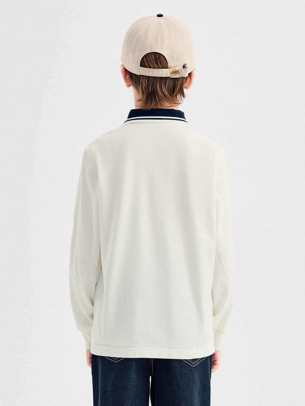 Balabala Long Sleeve T-Shirt Grey And Navy Blue Stripes