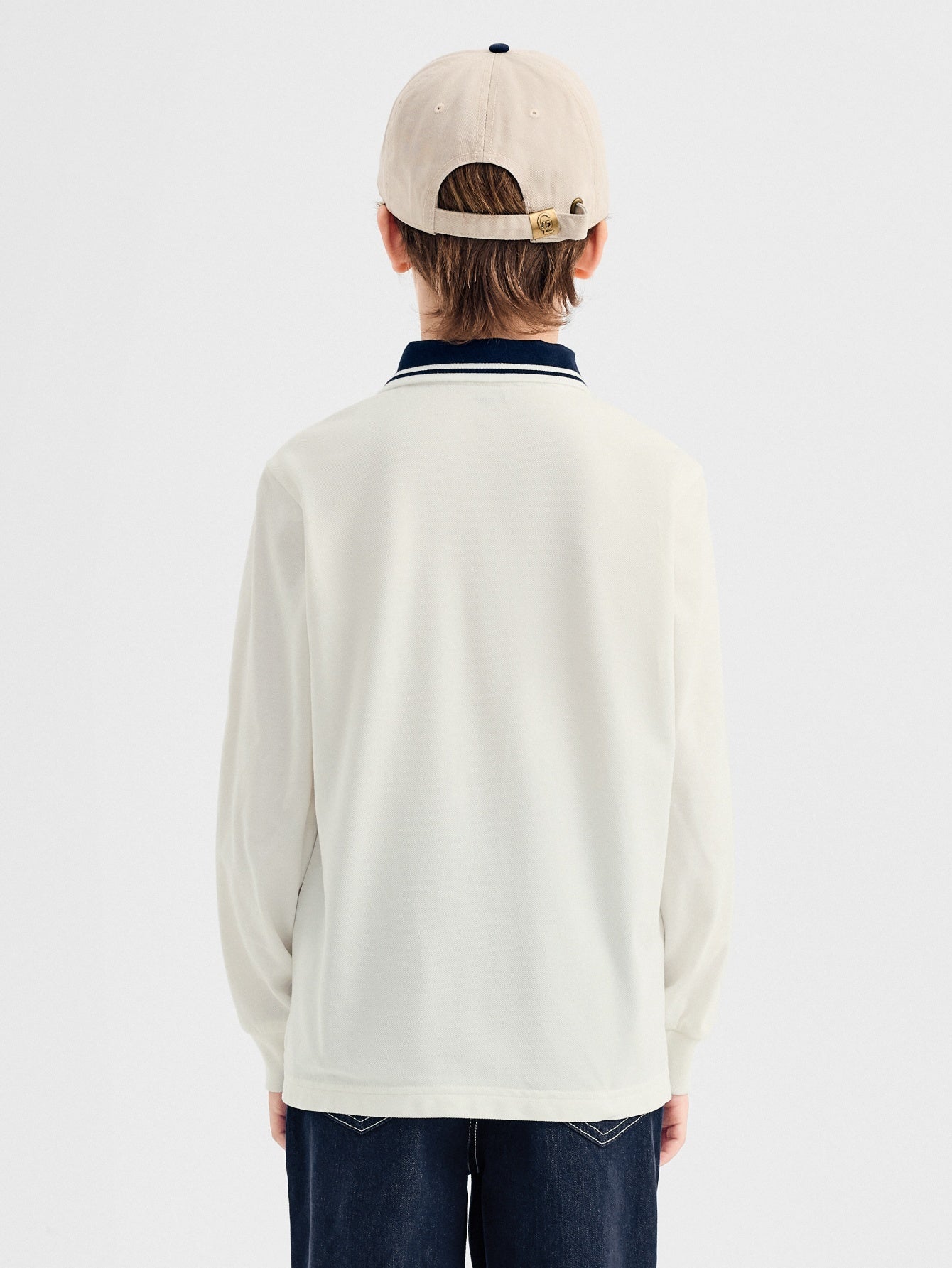 Balabala Long Sleeve T-Shirt Grey And Navy Blue Stripes