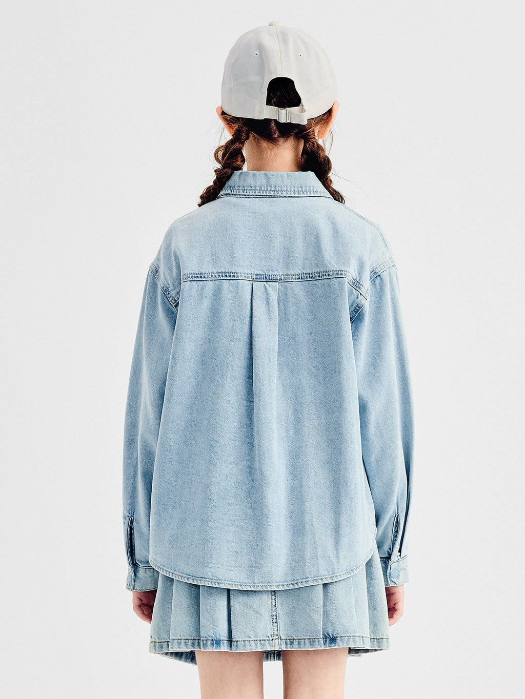 Balabala Long Sleeve Shirt Light Wash Denim