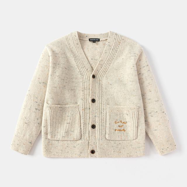 Balabala Cardigan Blue With Colorful Flecks, Knit Material