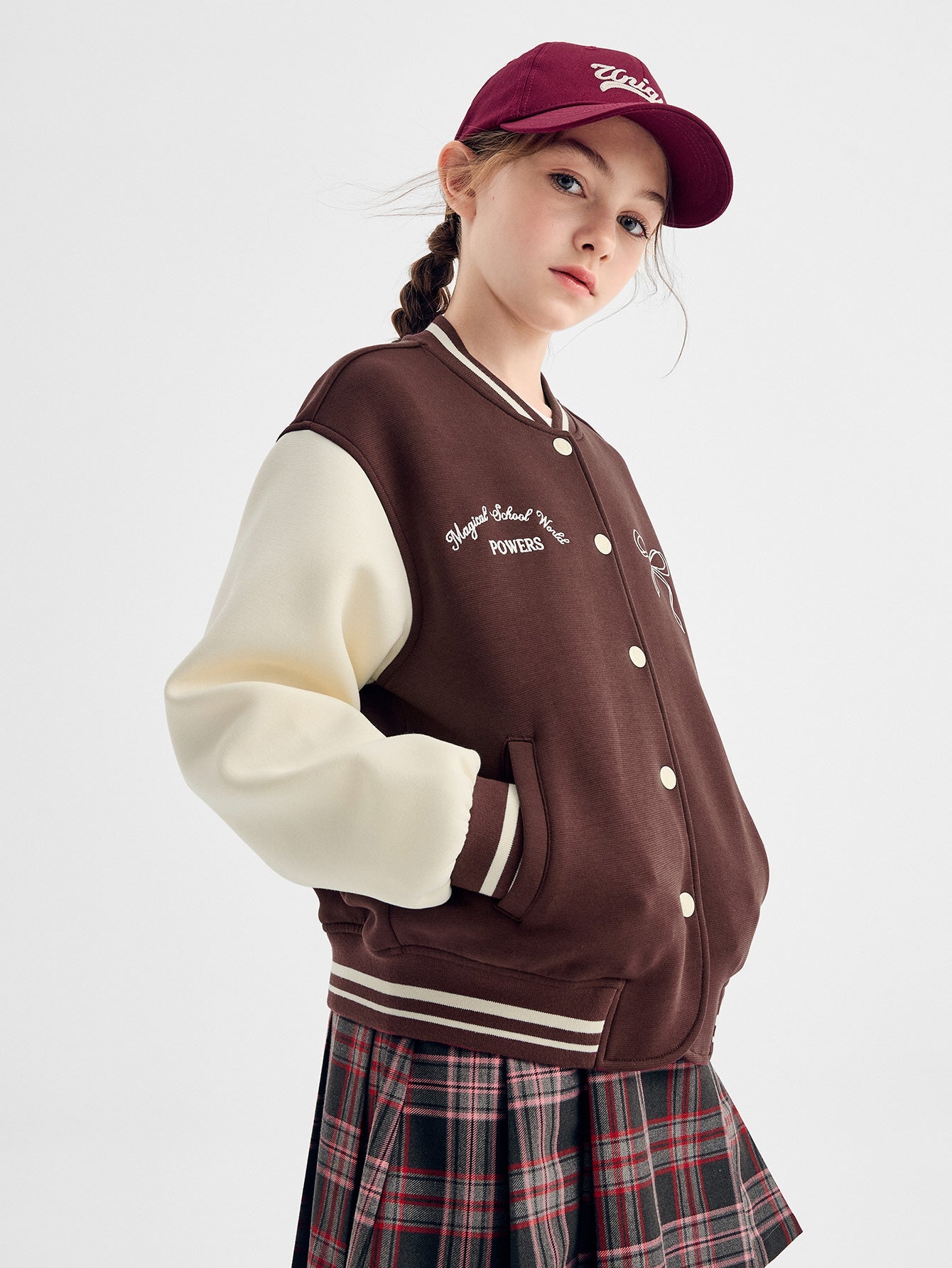 Balabala Jacket Burgundy And Cream