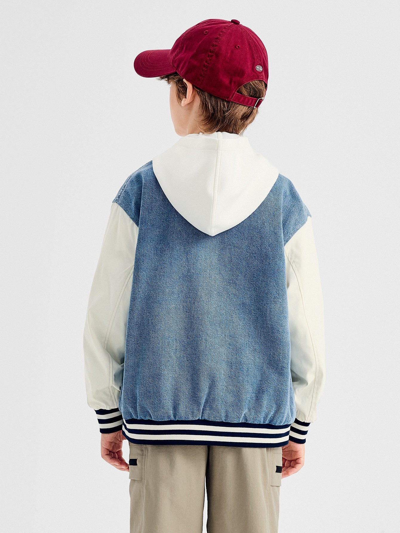 Balabala Jacket Denim And Light-Colored Sleeves