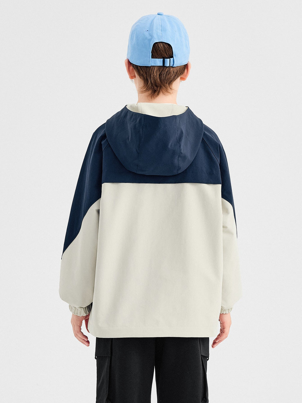 Balabala Coat Navy Blue And Beige