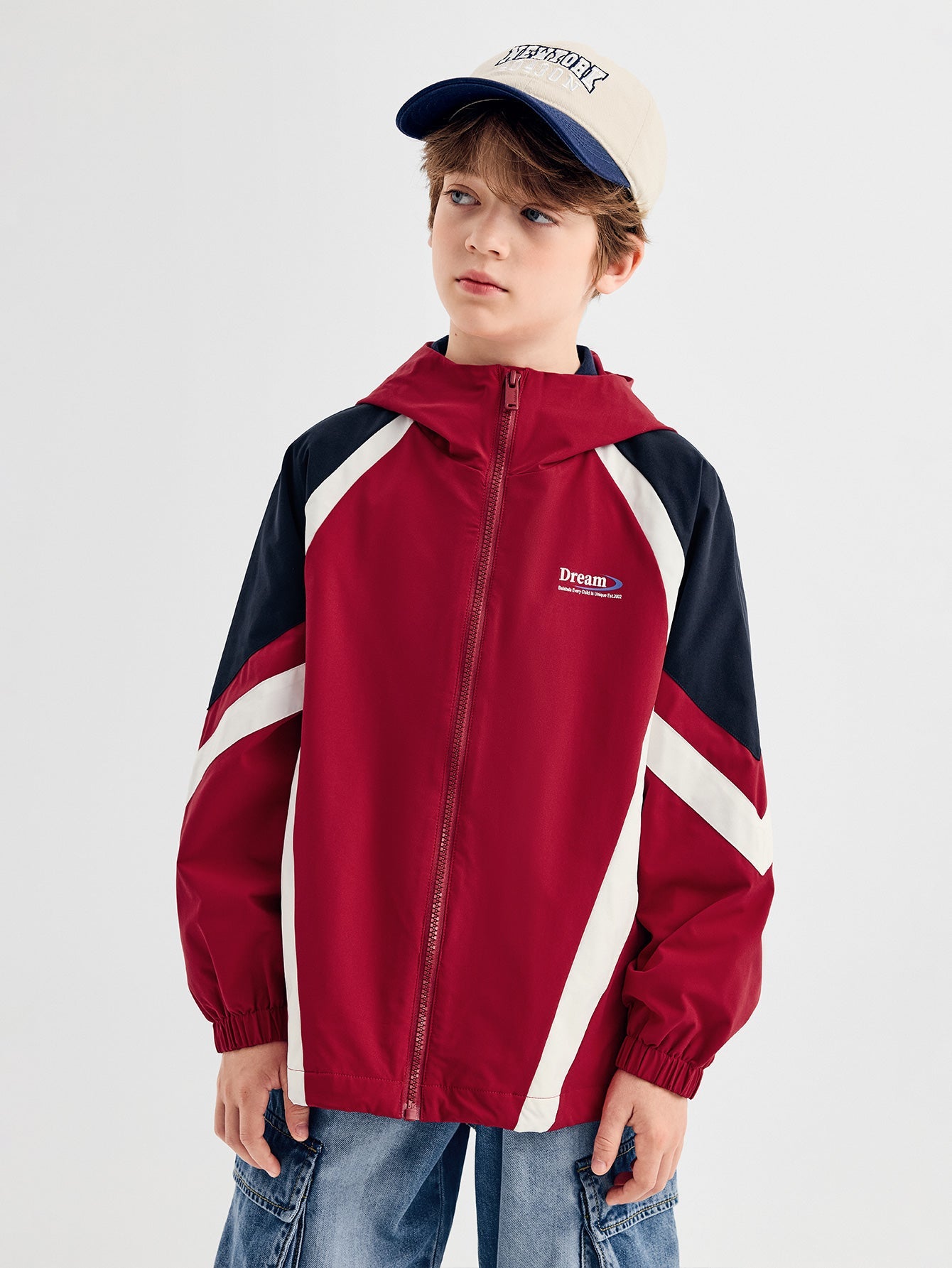 Balabala Jacket Red, Navy, And White