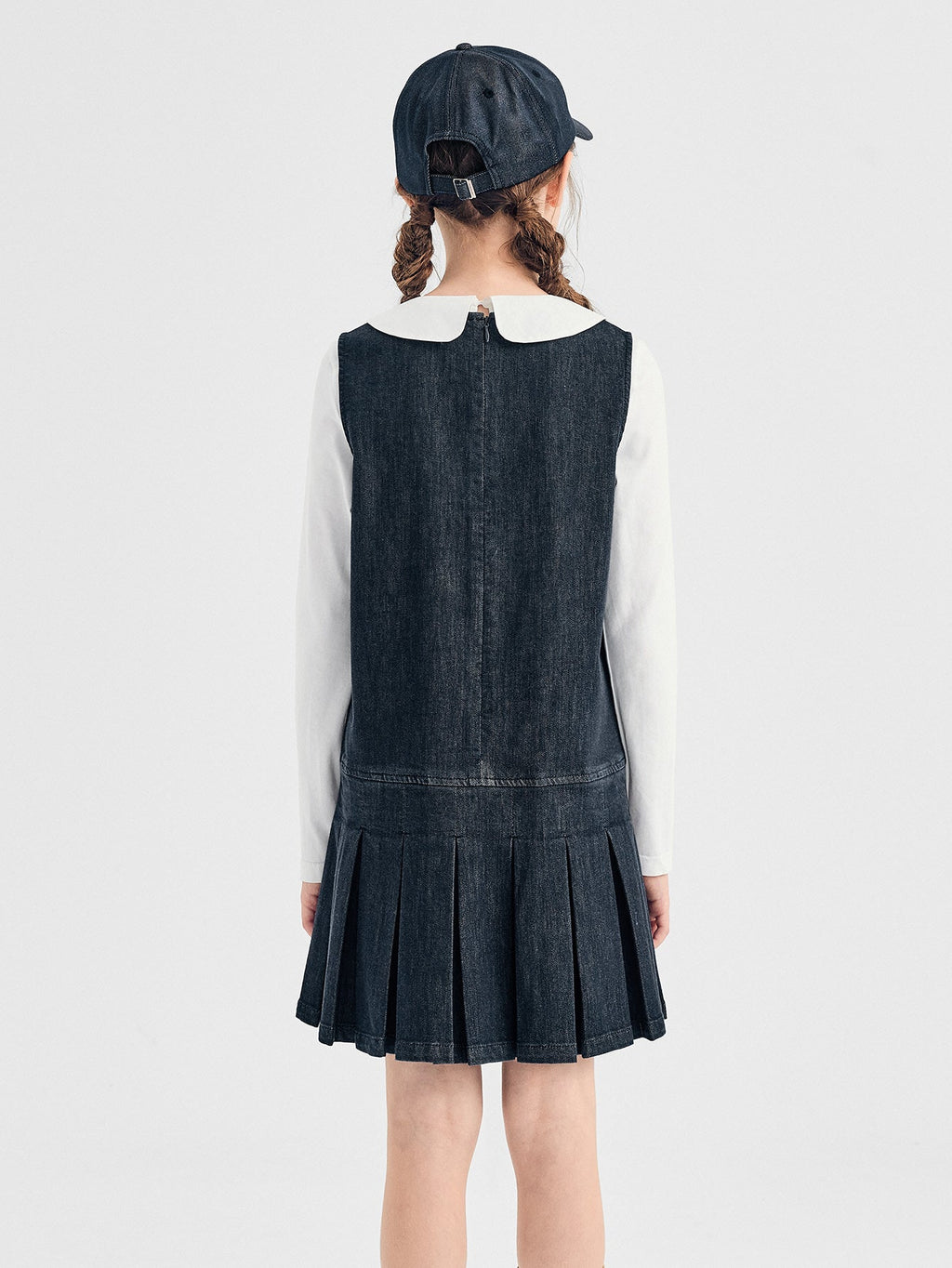 Balabala Dress Denim And White Cotton