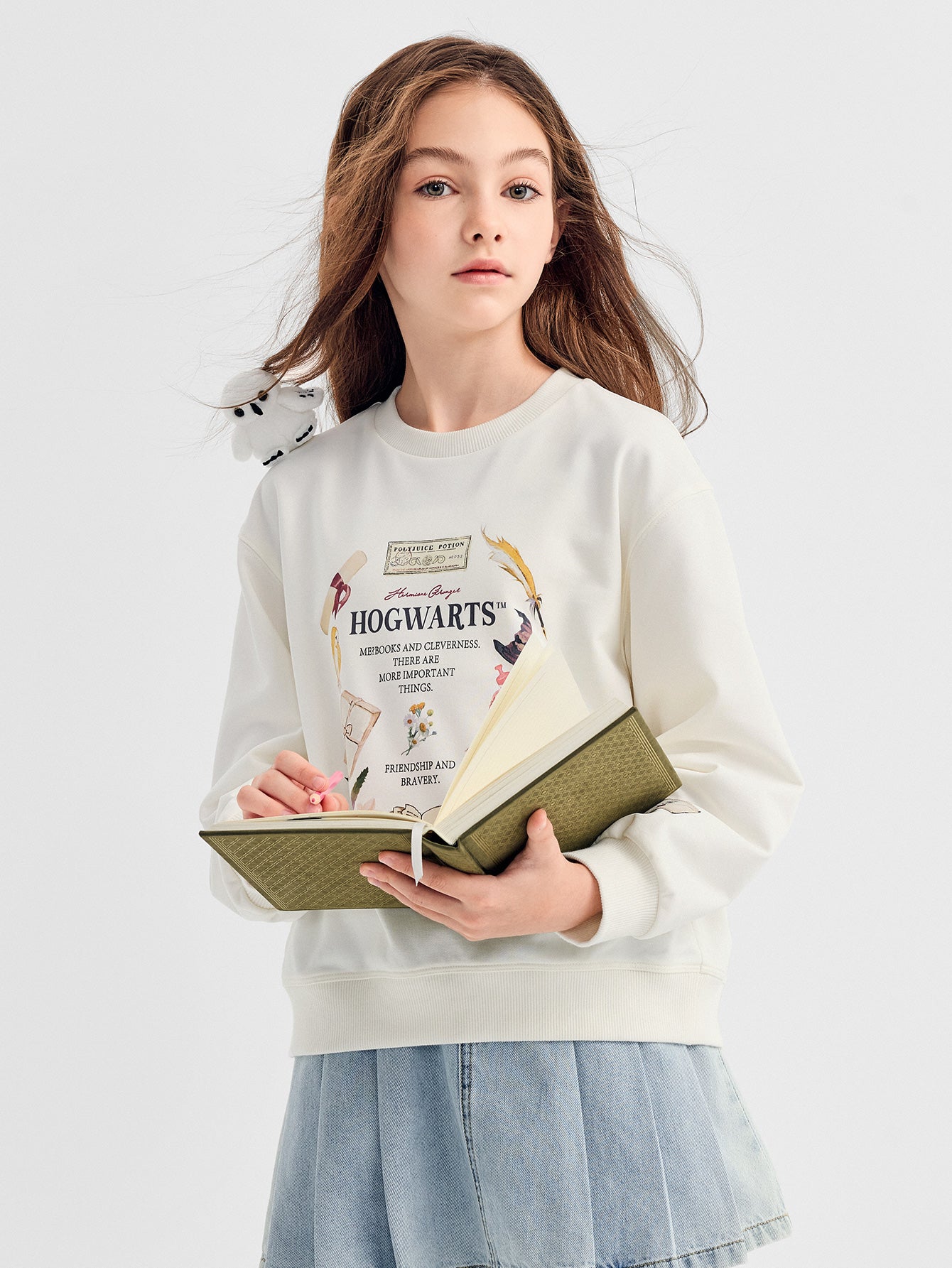 Balabala Hoodie Light Blue, Navy Blue, Off-White