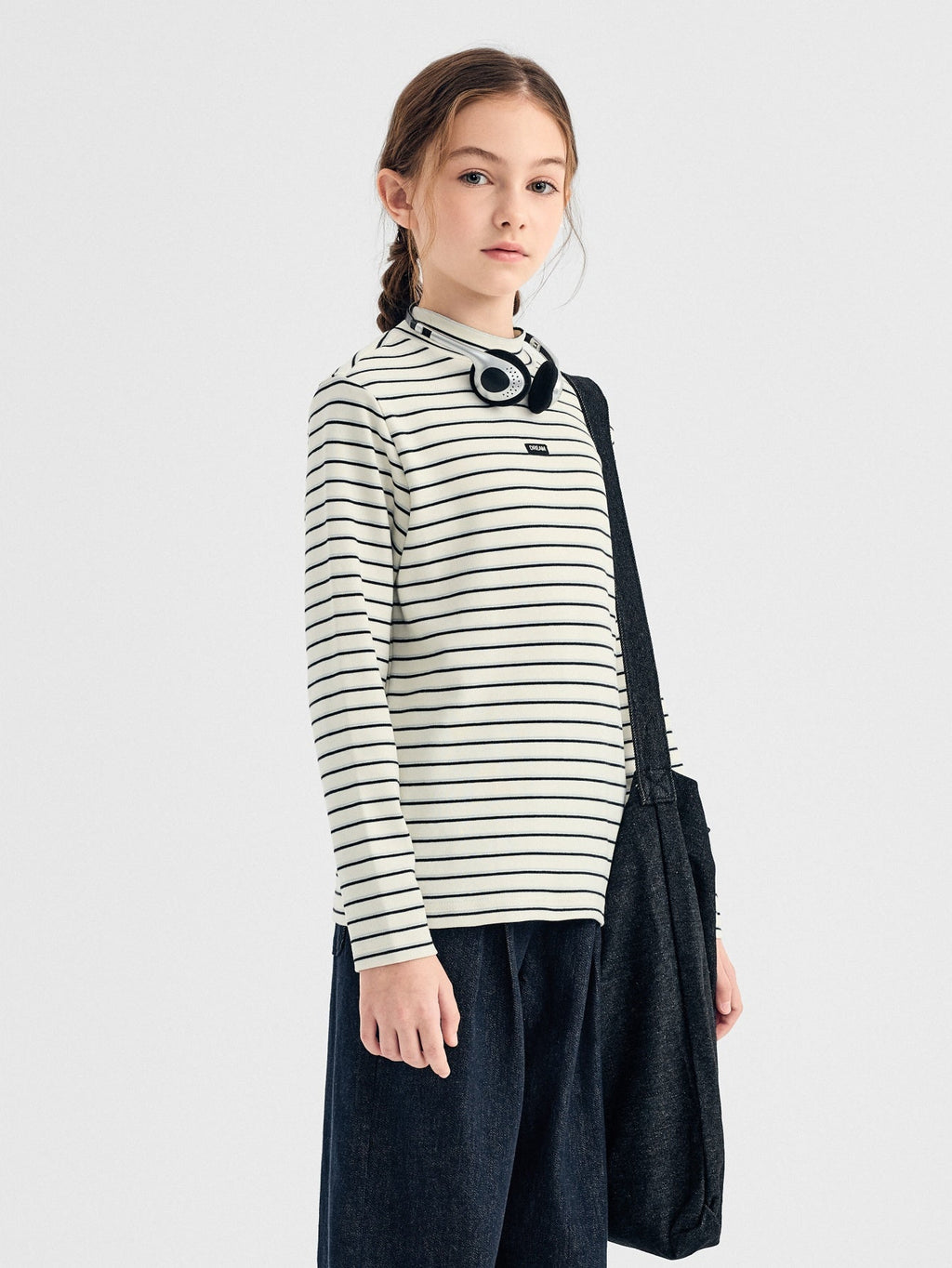 Balabala T-Shirt Black, White, Striped
