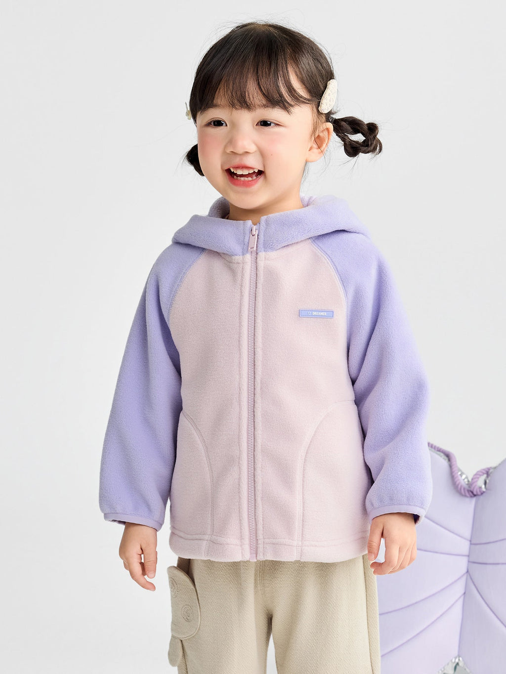 Balabala Hoodie Black And Grey Fleece