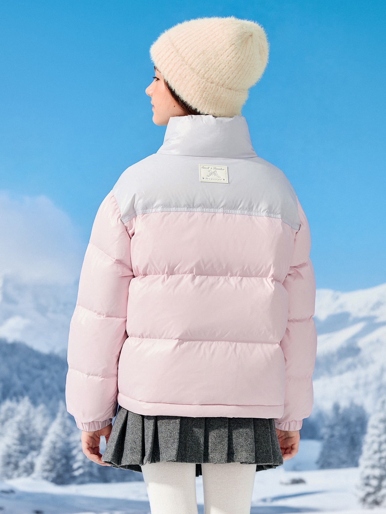 Balabala Coat Pink And Grey