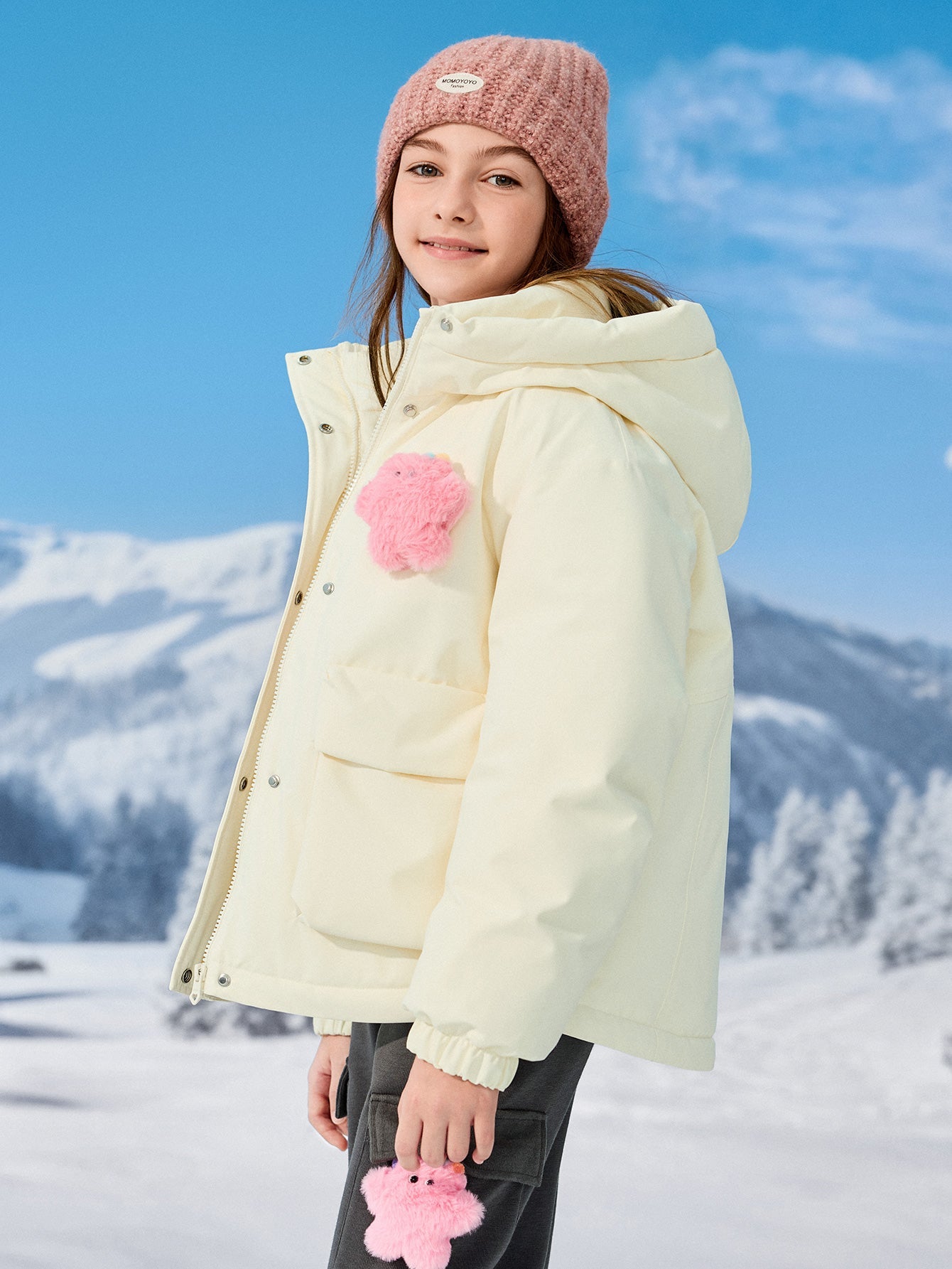 Balabala Coat Cream Or Pink