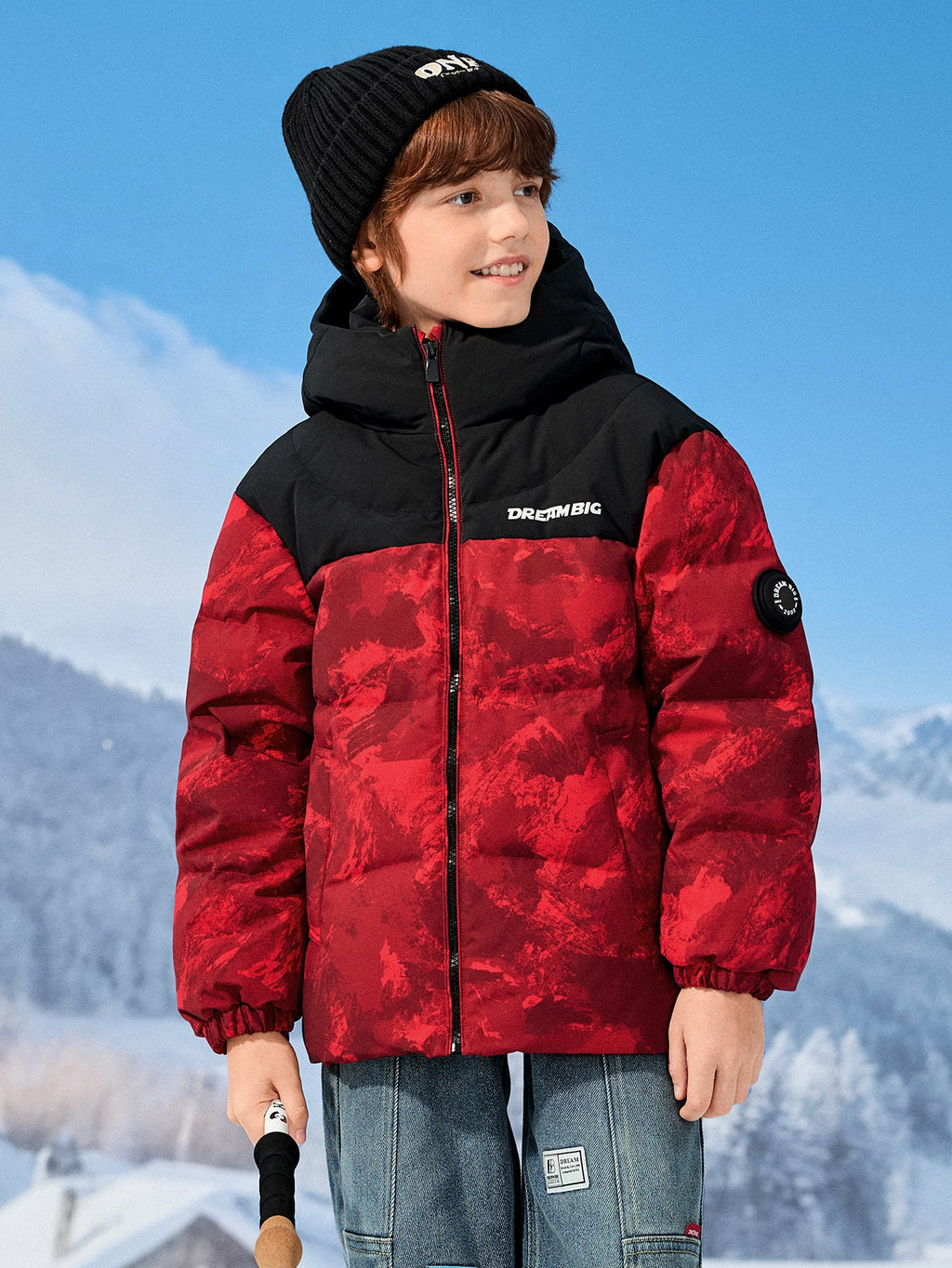 Balabala Coat Red And Black, Gray And Black