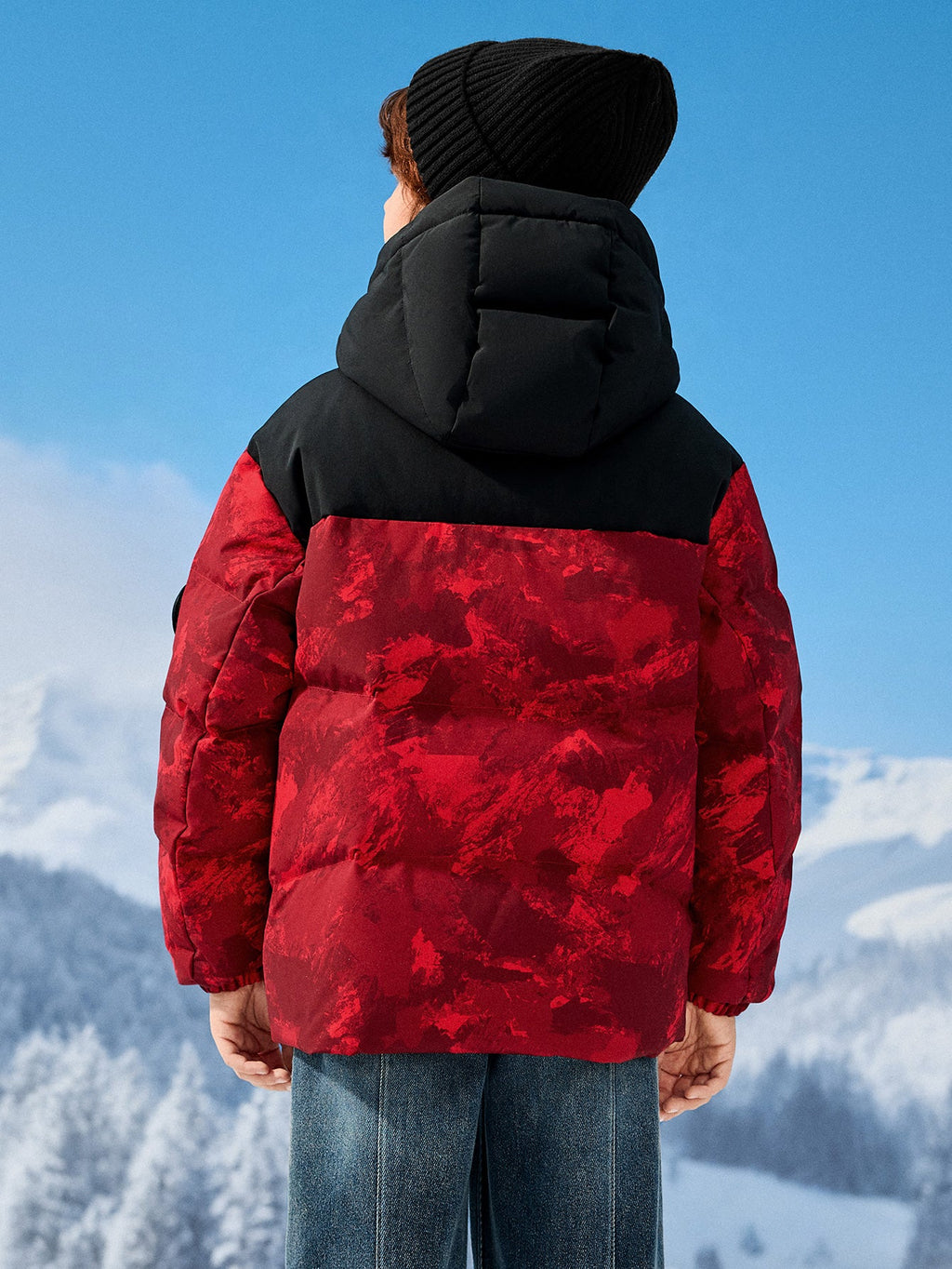 Balabala Coat Red And Black, Gray And Black