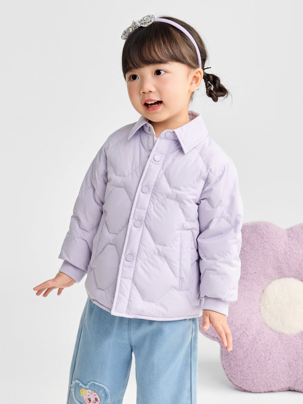 Balabala Down Jacket Black, Purple, Cream