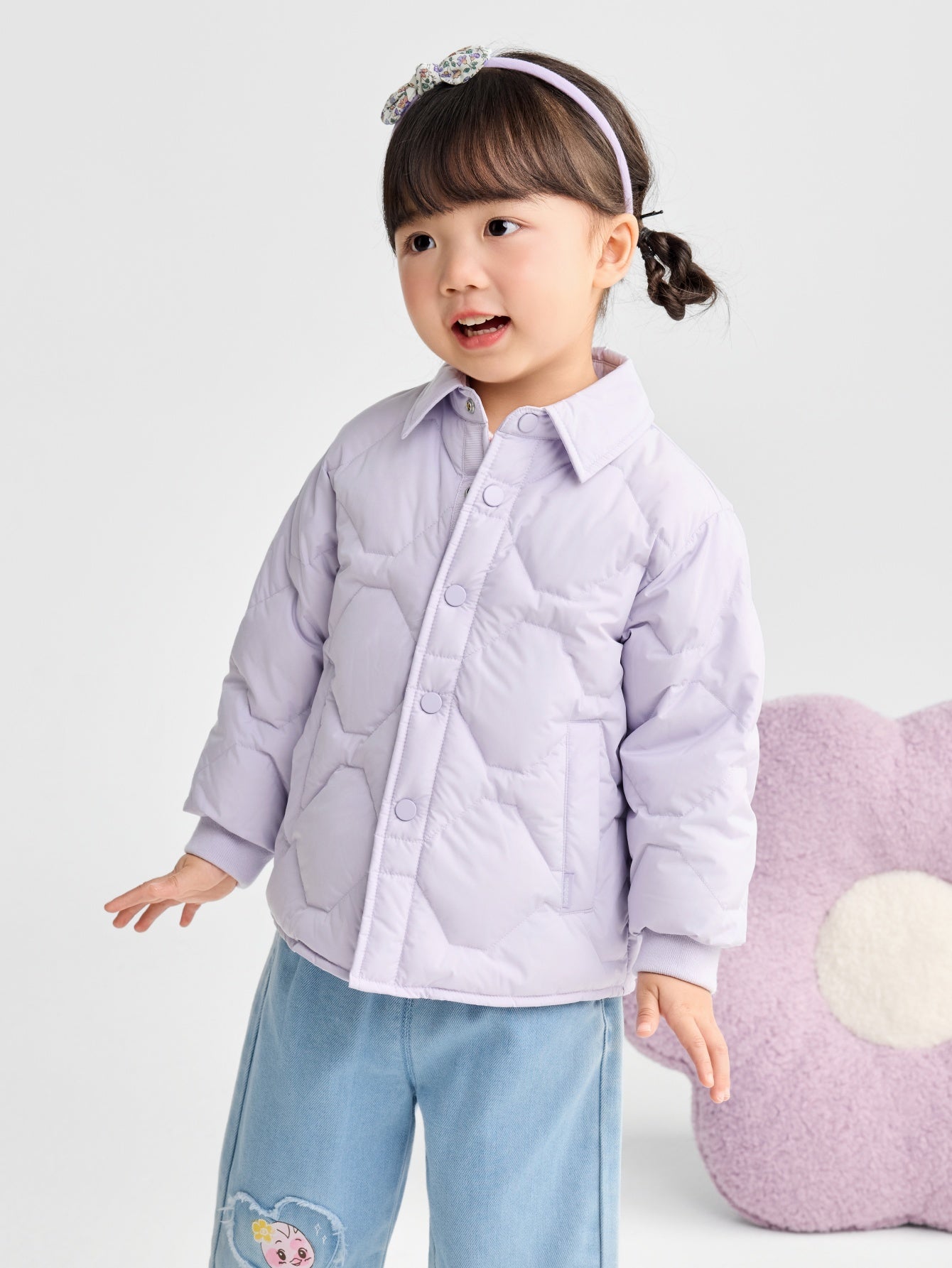 Balabala Down Jacket Black, Purple, Cream