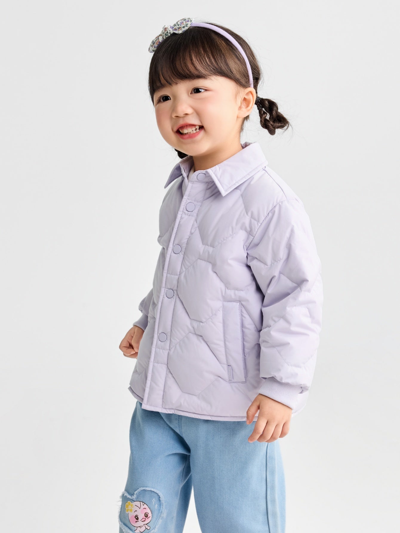 Balabala Down Jacket Black, Purple, Cream