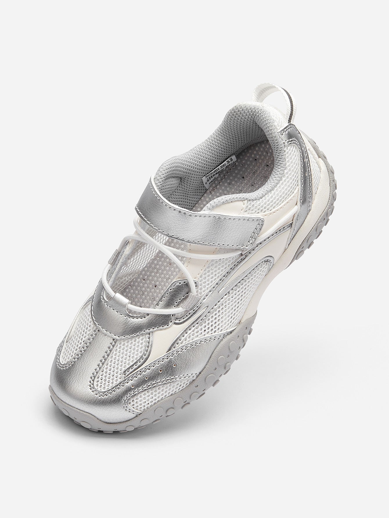 Balabala Girls Metallic Mary Jane Sneakers Ash Silver