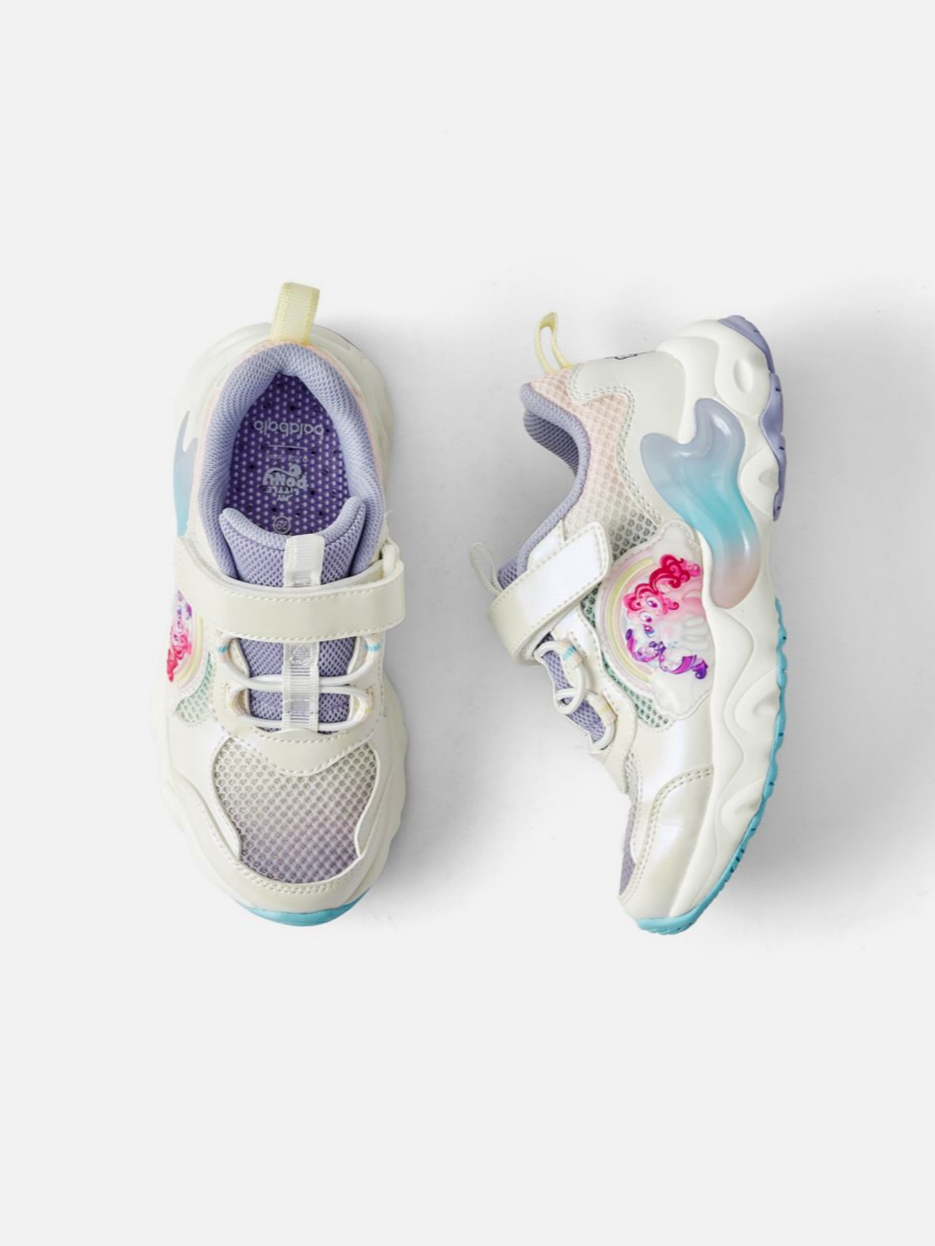 Balabala Girls Pony Sneakers White Gray