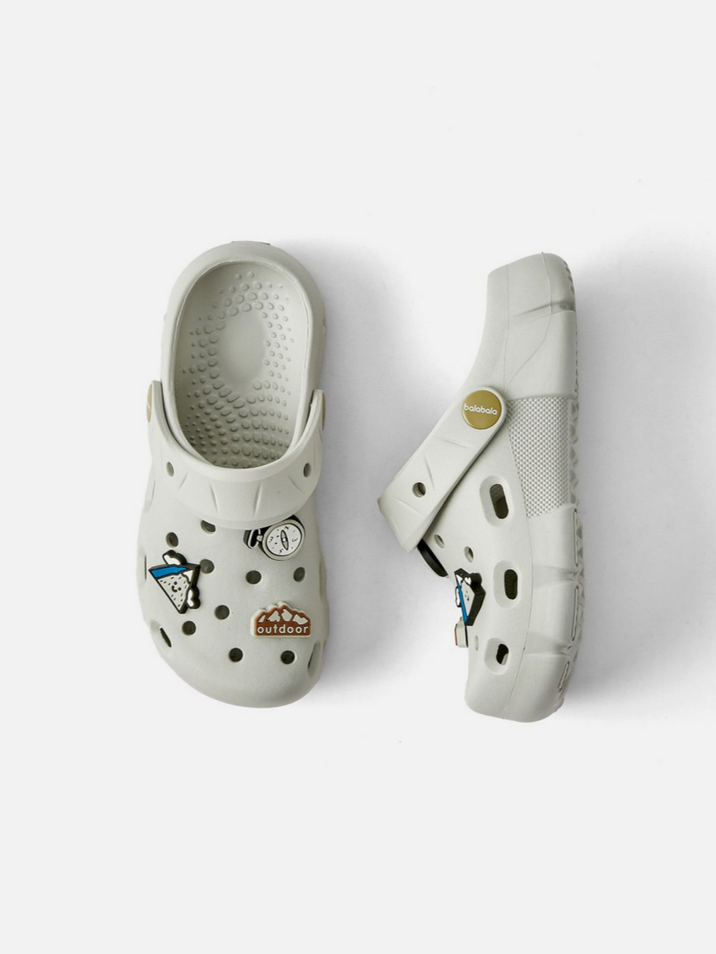 Balabala Kids Cartoon Clogs White