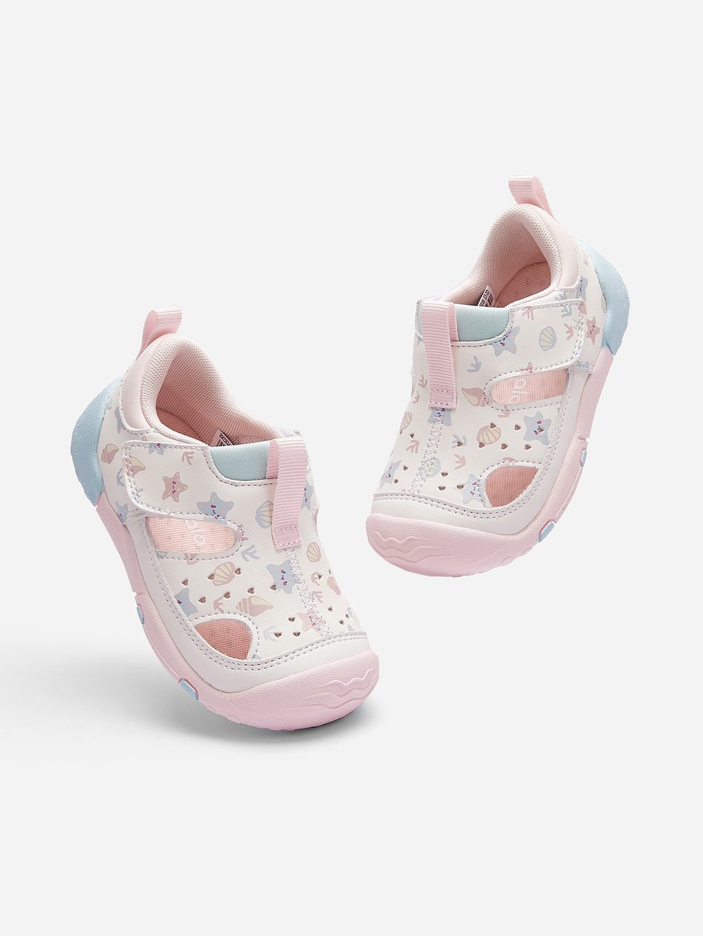 Balabala Unicorn Print Sandals White Gray