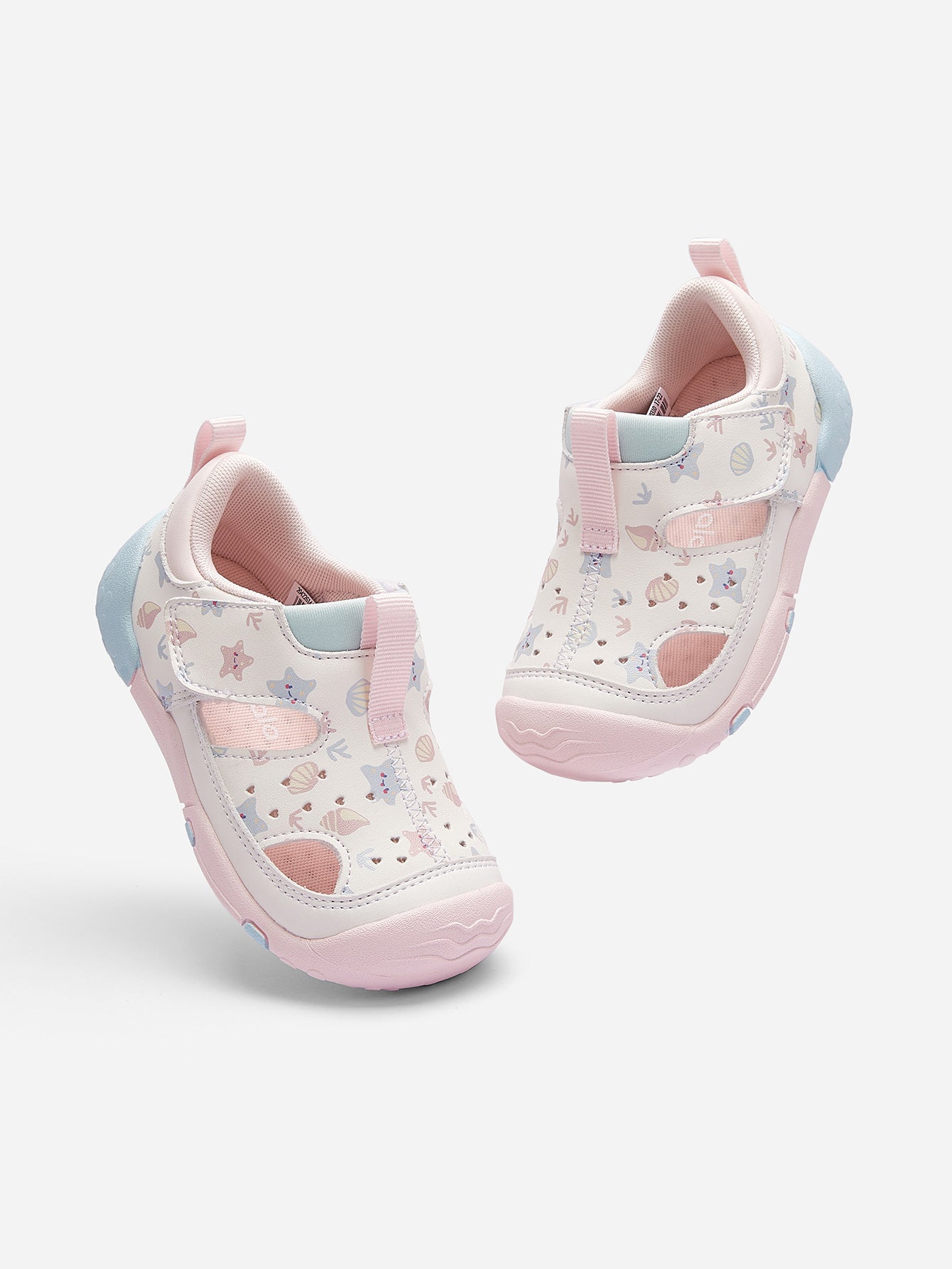 Balabala Unicorn Print Sandals White Gray