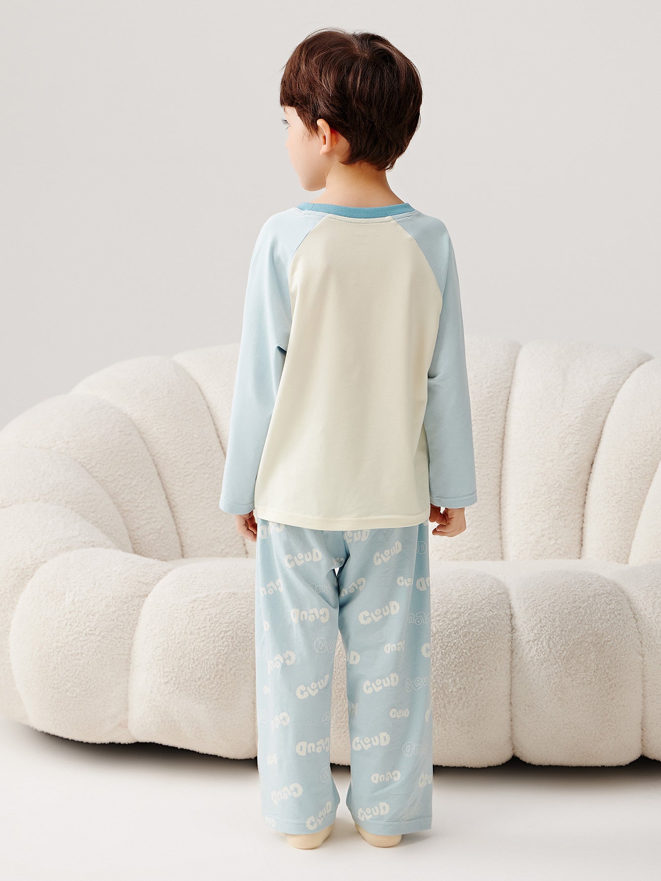 Balabala Pajama Set Pink And Cream, Light Blue And Cream, Beig...