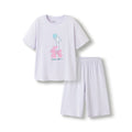 Balabala Girls T-Shirt Shorts Suit Light Purple
