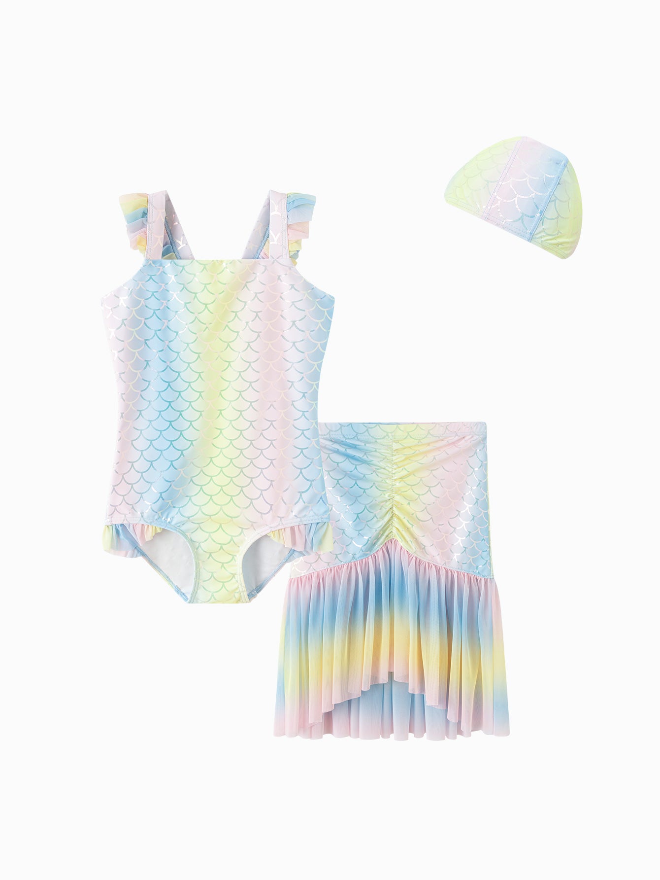 Balabala Girls Rainbow Swim Set Pink