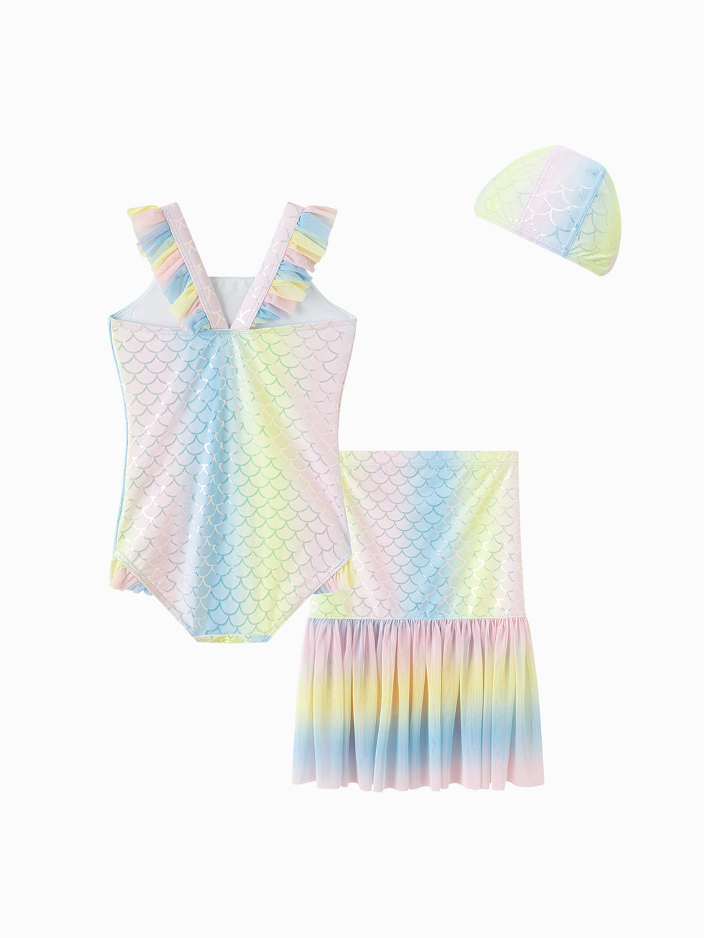 Balabala Girls Rainbow Swim Set Pink