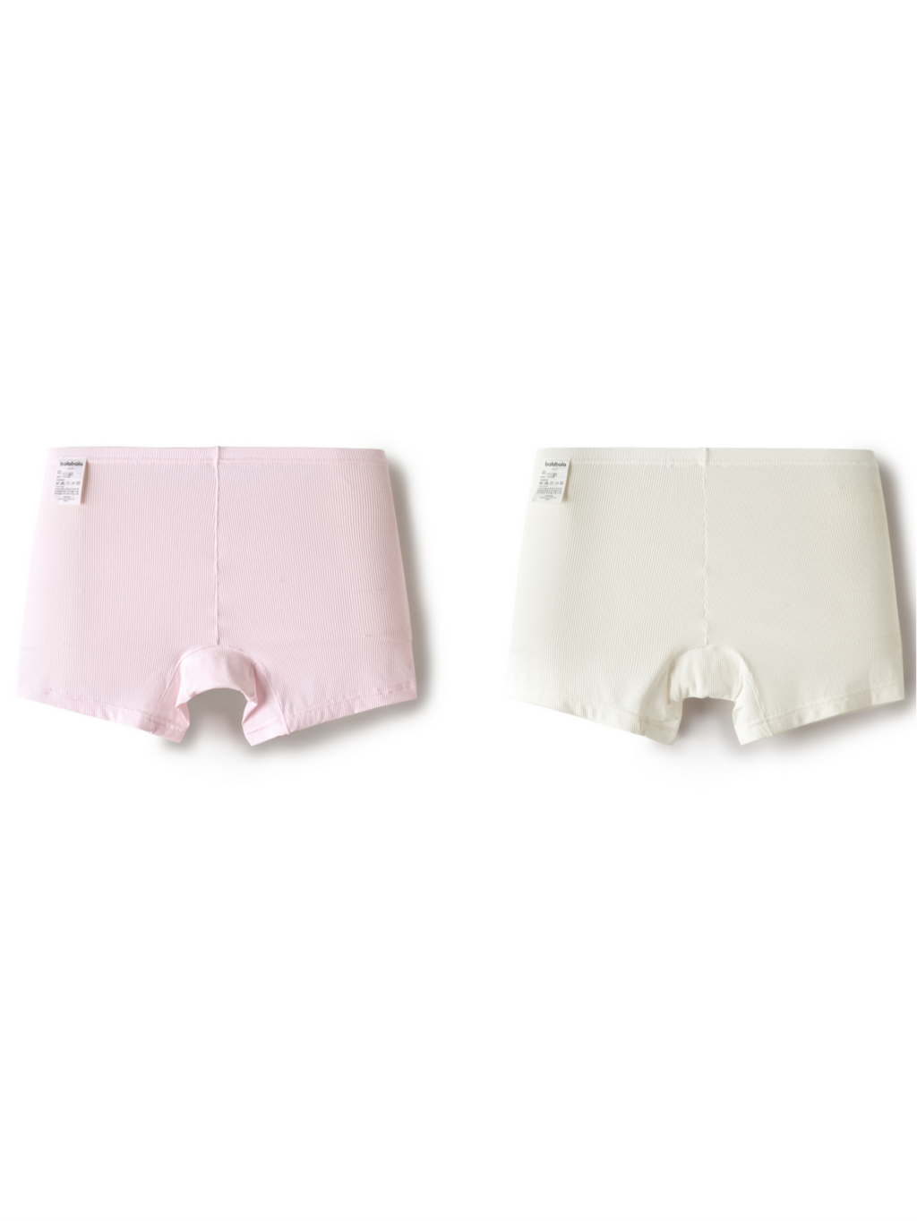 Balabala Girls Boxer Brief Underwear 2 Pack White Red
