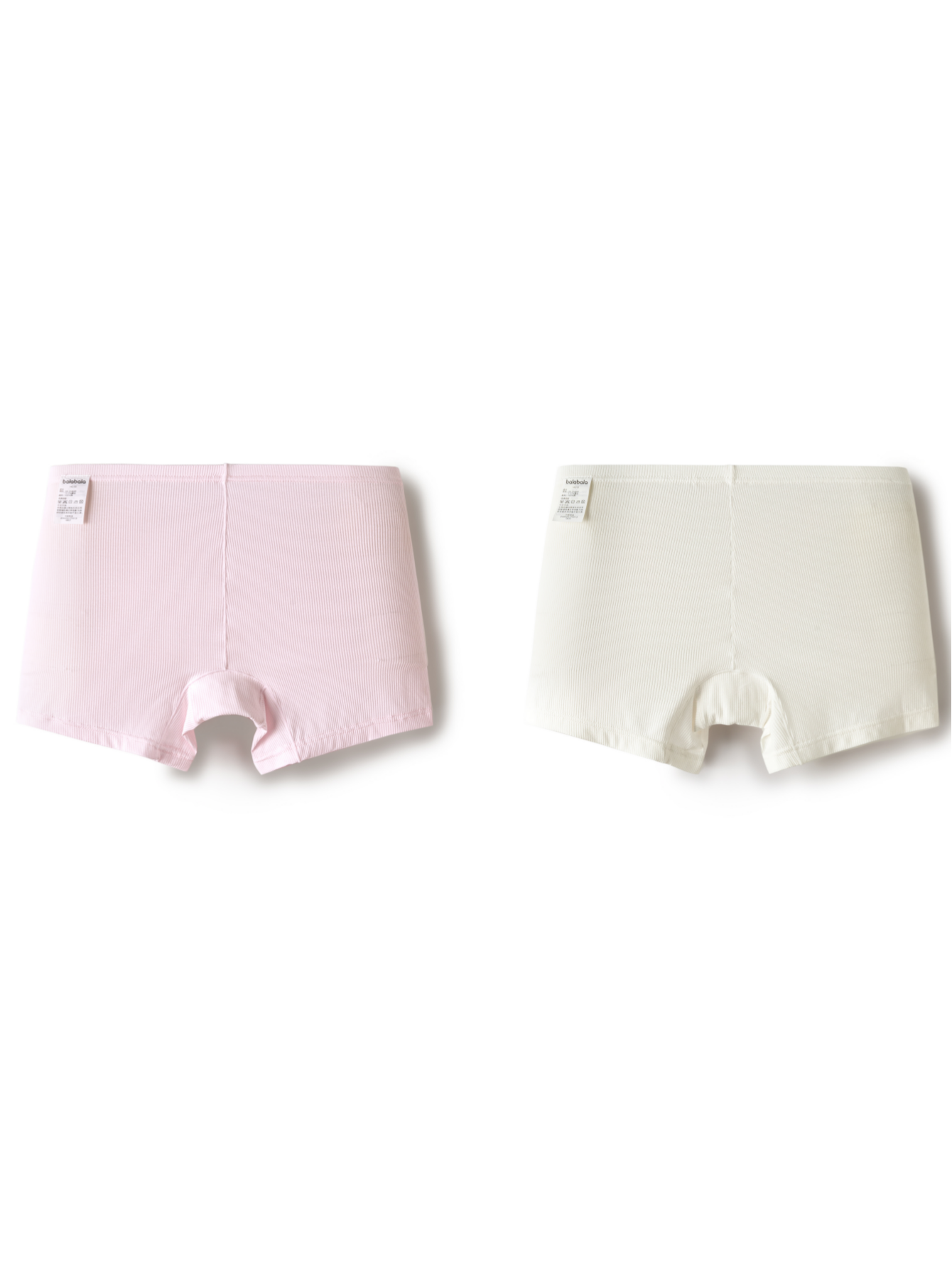 Balabala Girls Boxer Brief Underwear 2 Pack White Red